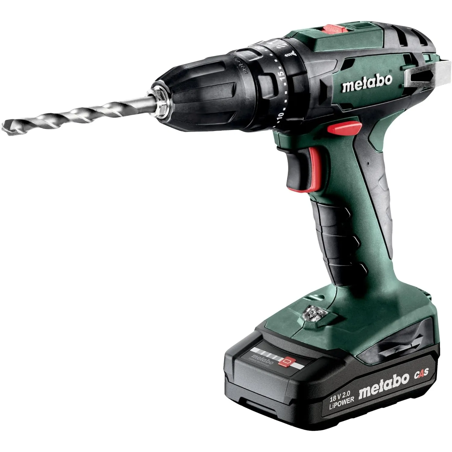 metabo SB 18 Akku-Schlagbohrschrauber, 18 V Bohrschrauber Set mit 2x 2,0 Ah