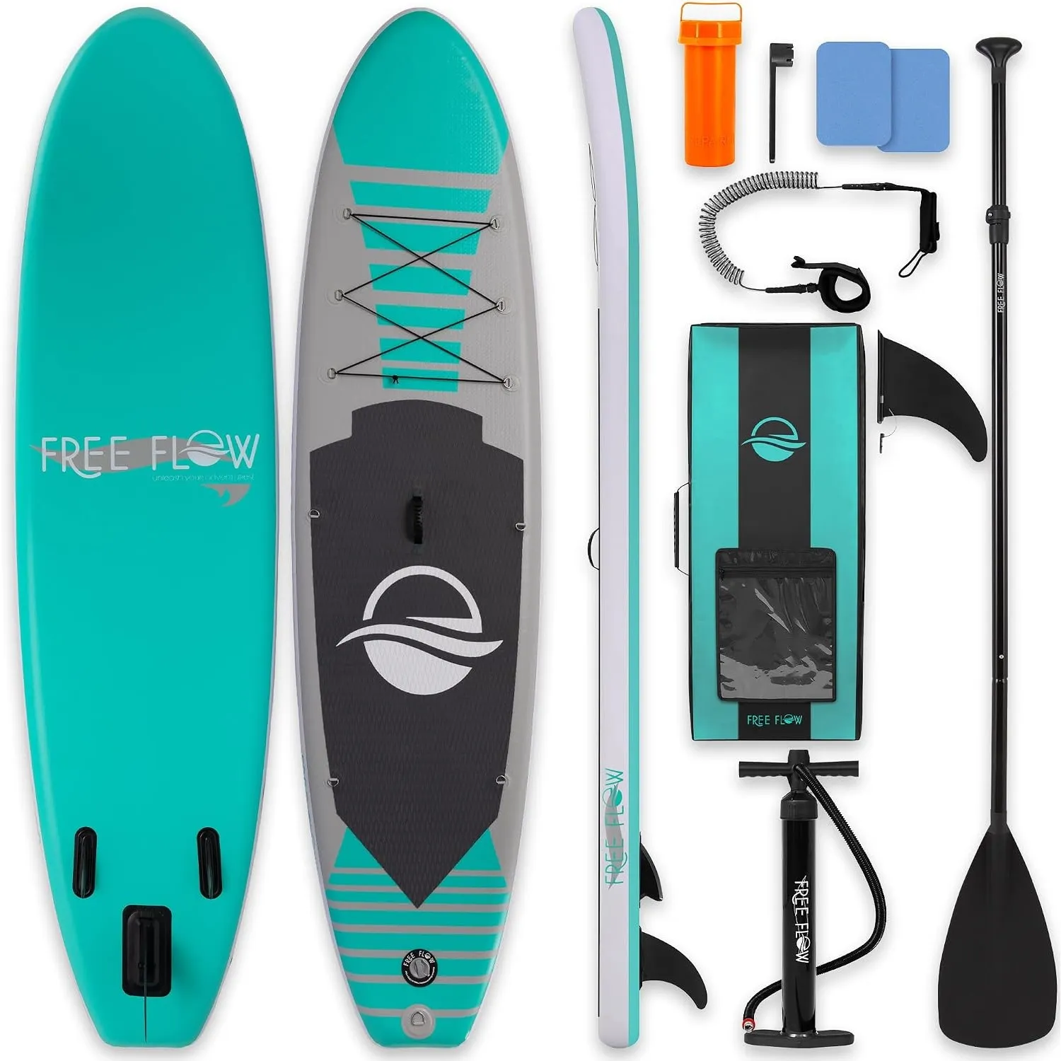 SereneLife Aufblasbares Stand Up Paddle Board (15,2 cm dick) mit Premium SUP Zubehör & Tragetasche | Breiter Stand, Bod…
