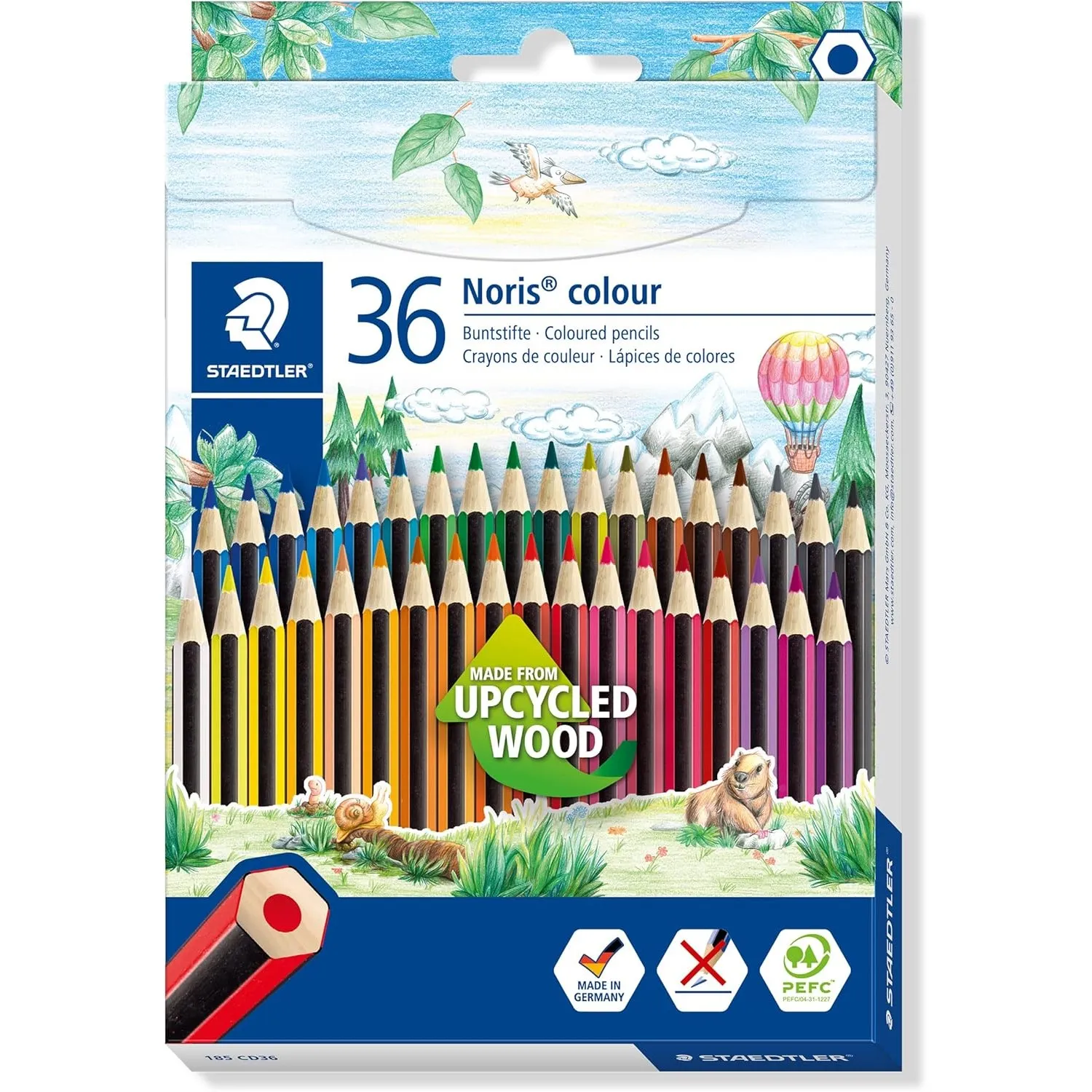 STAEDTLER Noris colour 185 Buntstifte – 36er Etui, Farbstifte