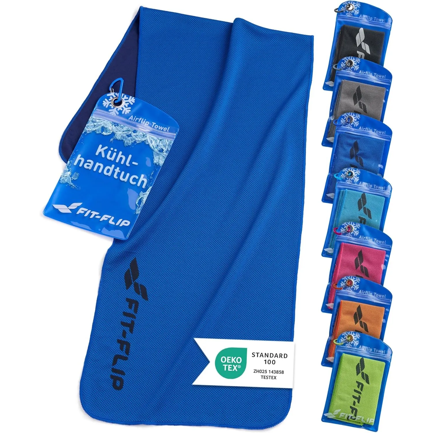 Fit-Flip Kühlendes Handtuch - Ice Cooling Towel und mikrofaser Kühltuch – kühlende Handtücher für Nacken und Hals - Air…