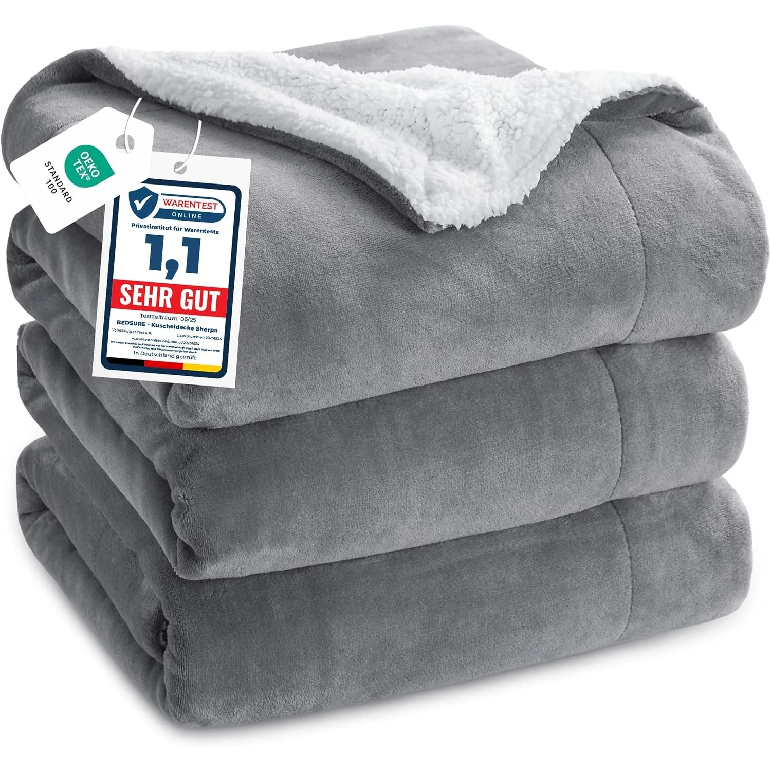 BEDSURE Kuscheldecke - Warm Sherpa Wolldecke & Sofadecke, Flauschig Sofaüberwurf Decke, Dicke Couchdecke, Fleecedecke, …