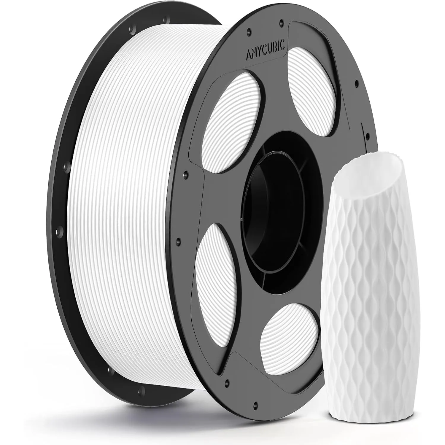 ANYCUBIC PLA Filament 1.75mm 1KG Weiß, Einfach zu drucken, Haltbarer