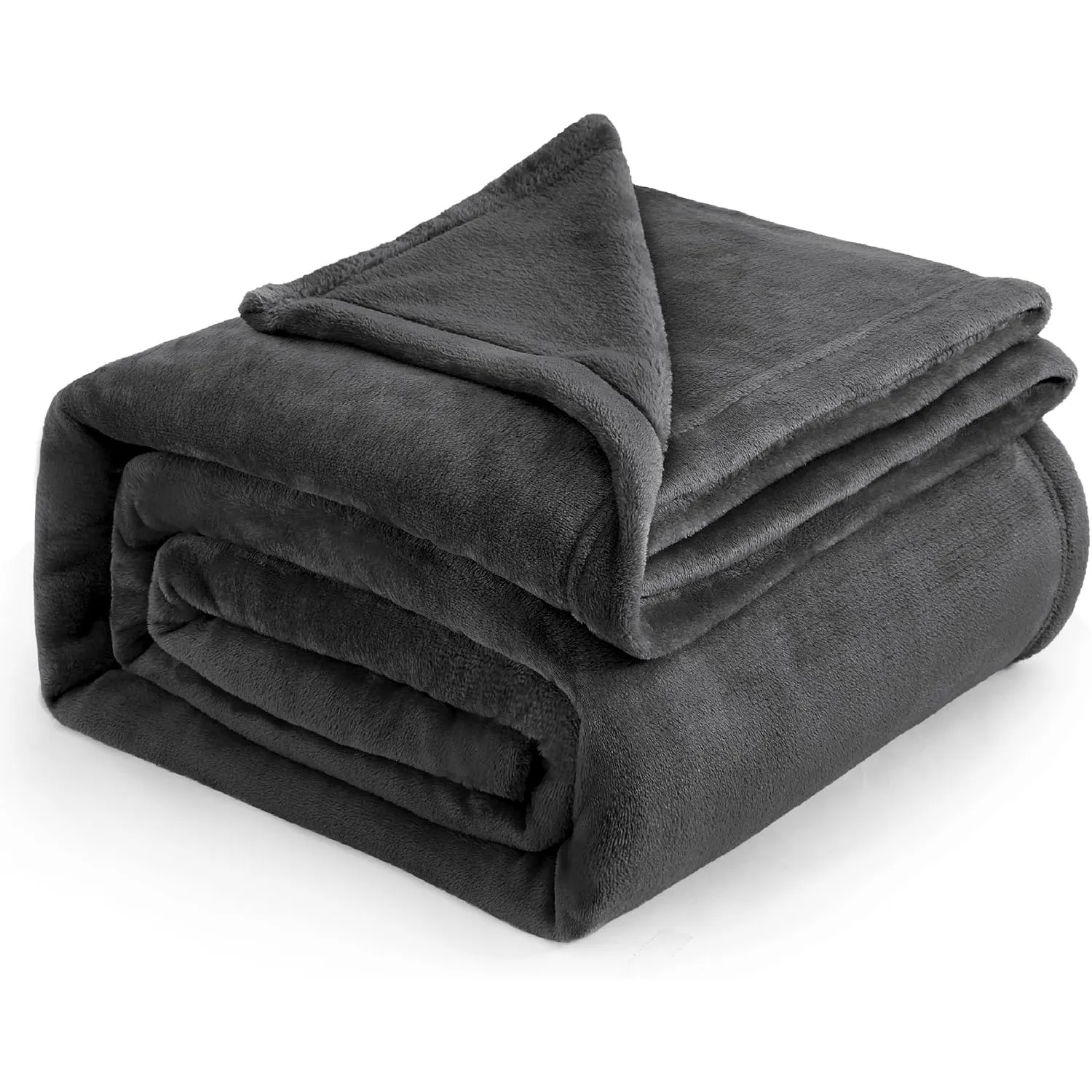BEDSURE Kuscheldecke Flauschig Decke Fleecedecke - 220x240cm, Dunkelgrau