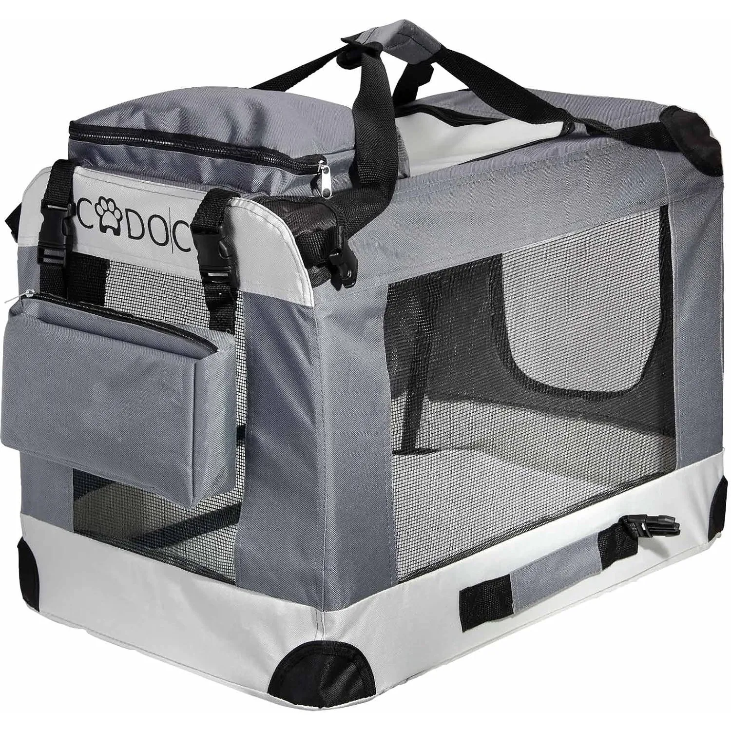 CADOCA® Hundebox L Faltbar | 70x52x50cm, Auto, atmungsaktiv, robust, pflegeleicht, Transportbox, Haustier, Katze, Trage…