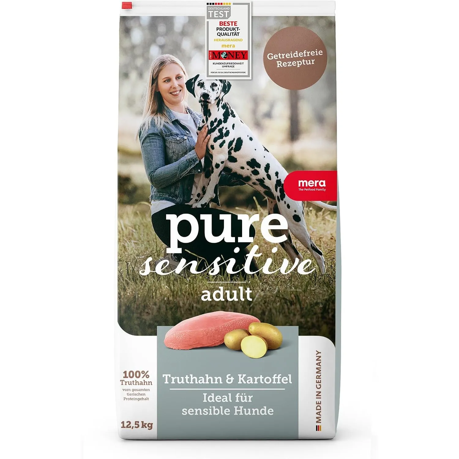 MERA Pure Sensitive Truthahn & Kartoffeln 12,5kg getreidefreies Hundefutter