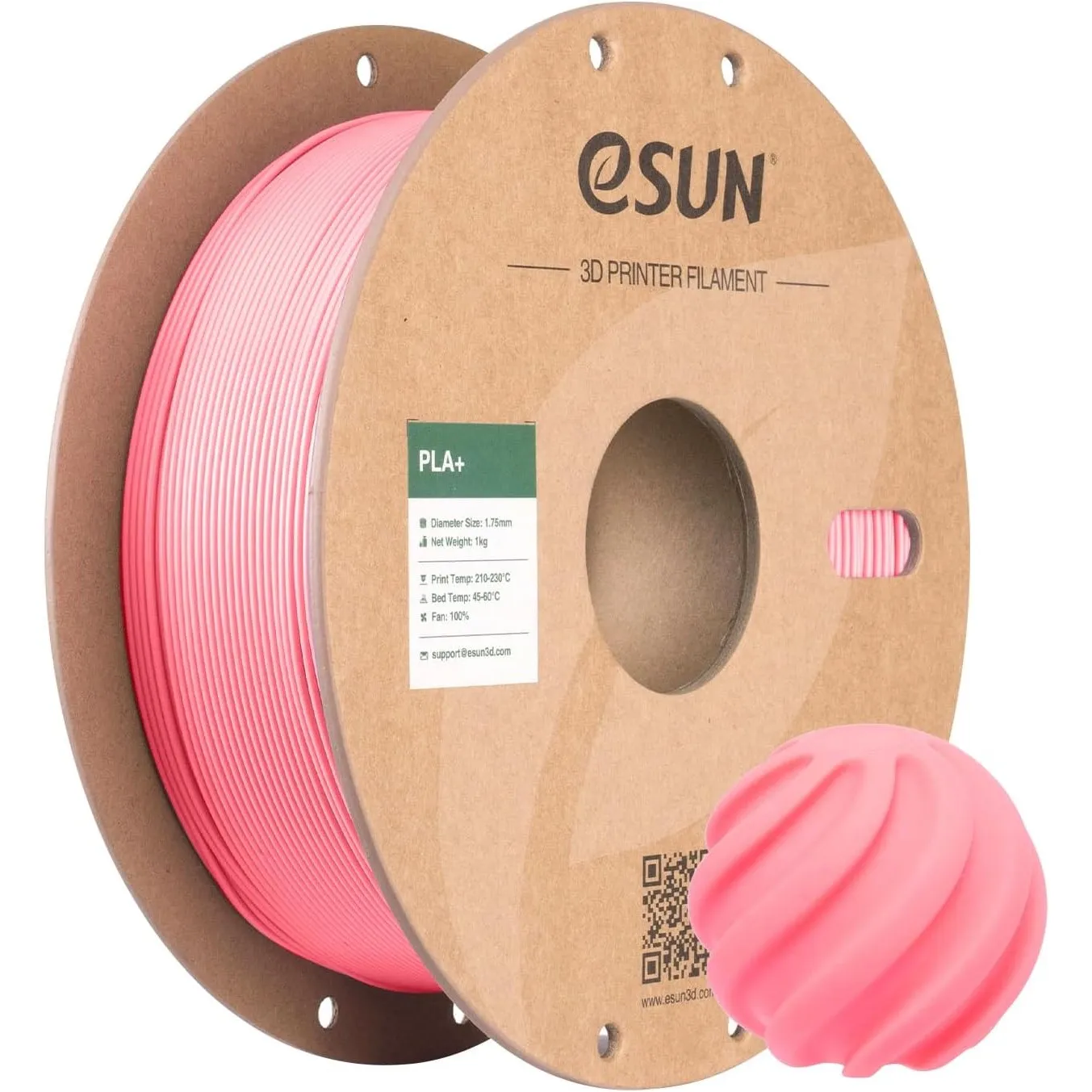 eSUN PLA+ Filament 1.75mm, Rosa, 1KG