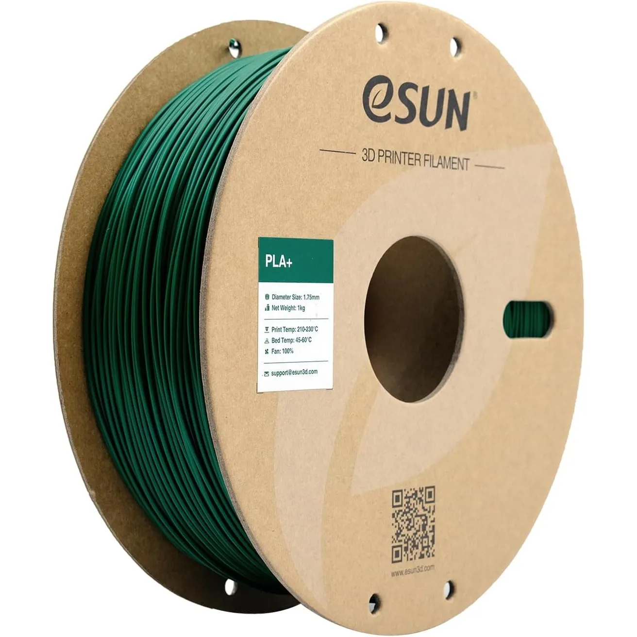 eSUN PLA+ Filament 1.75mm, Grün, 1KG