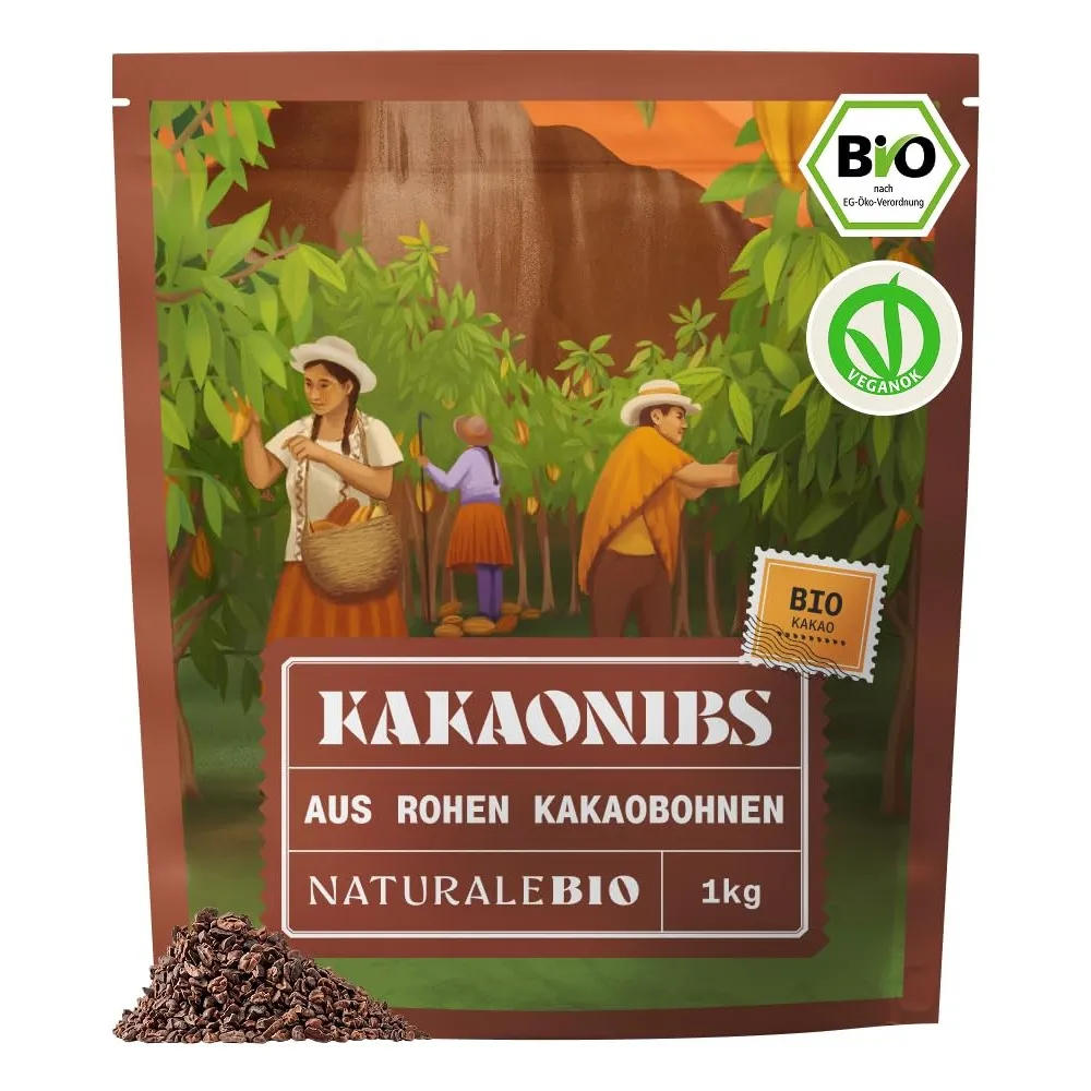 NaturaleBio Bio Kakaonibs, Roh & Knusprig – Schokodrops-Alternative