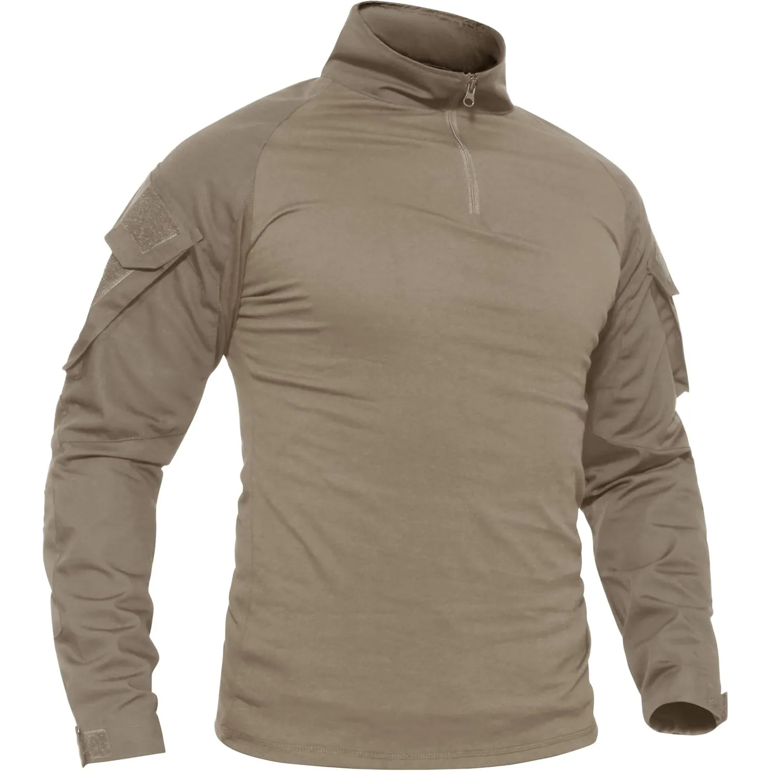 TACVASEN Slim Fit Herren Baumwollhemd Outdoor Military T-Shirt mit Tasche