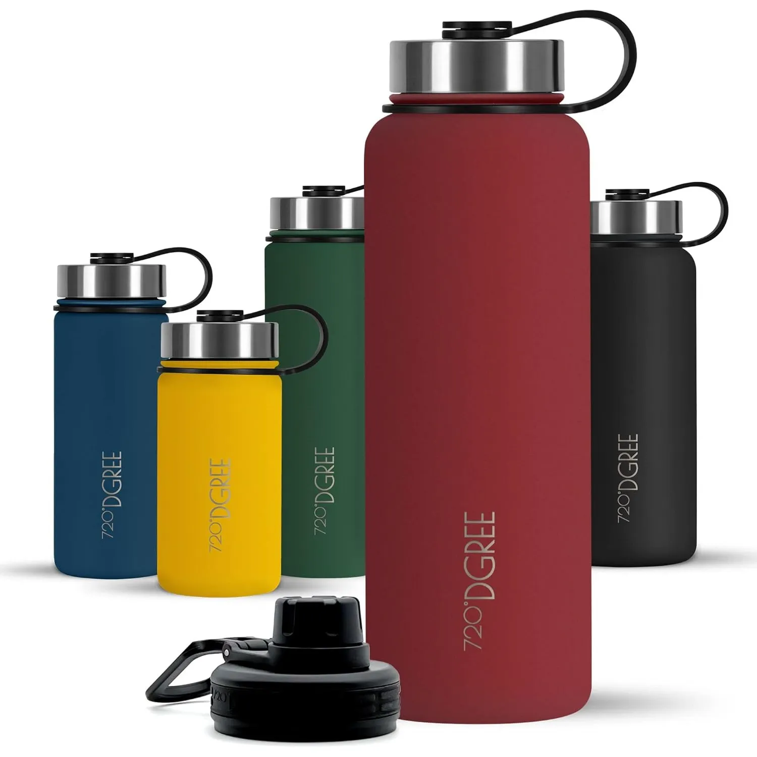 720°DGREE Edelstahl Trinkflasche 710ml “noLimit” - Auslaufsicher, Kohlensäure geeignet, BPA-Frei - Thermosflasche, Isol…