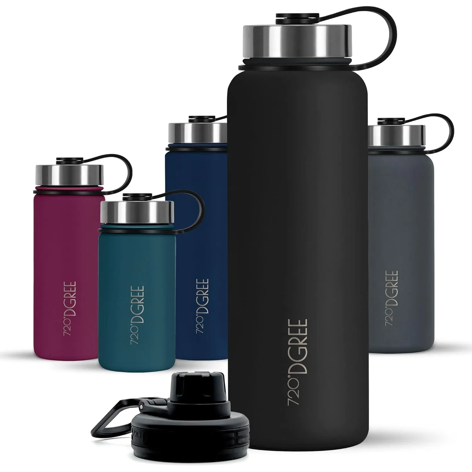 720°DGREE Edelstahl Trinkflasche 710ml “noLimit” - Auslaufsicher, Kohlensäure geeignet, BPA-Frei - Thermosflasche, Isol…