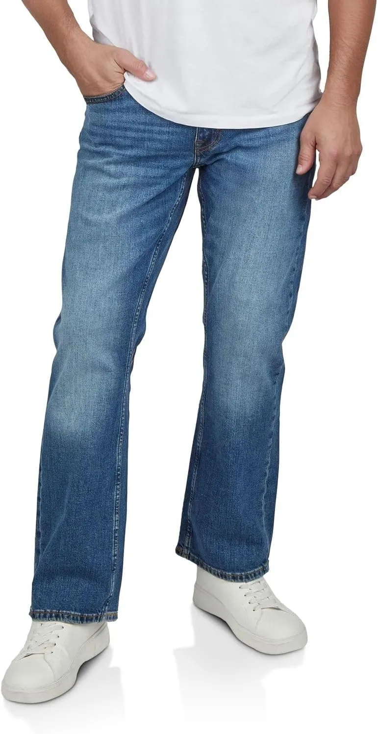 MUSTANG Jeans Herren Stretch Oregon Bootcut Jeanshose Hose Denim Schwarz Blau 30 31 32 33 34 36 38 40 42 44