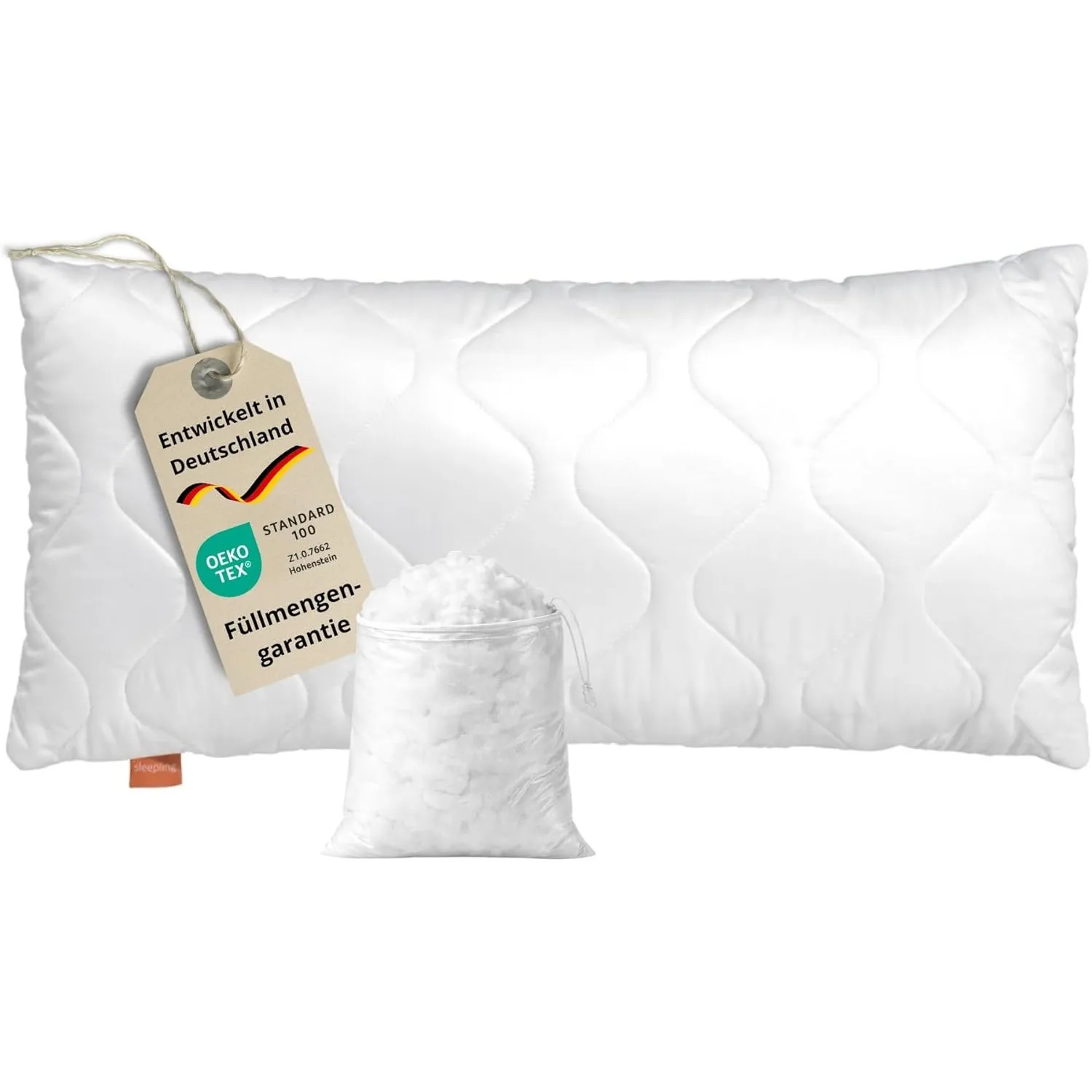sleepling Kopfkissen 40x70 cm, Allergiker Kissen, Komfort 100 | langes Schlafkissen 40 x 70, Bettkissen, Polster, Pillo…