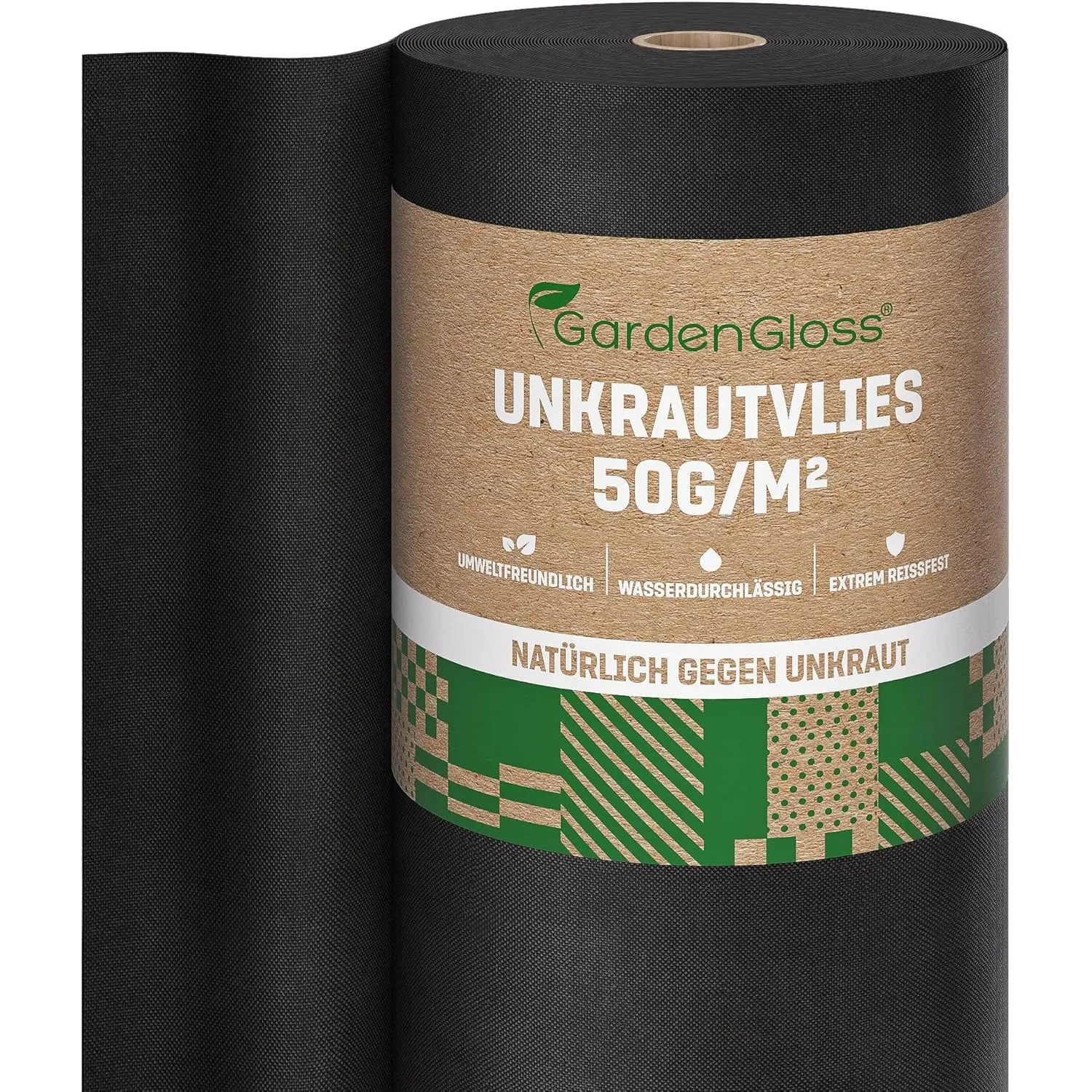 GardenGloss Unkrautvlies Gartenvlies 50g/m2 - (50m x 1m, Rolle)