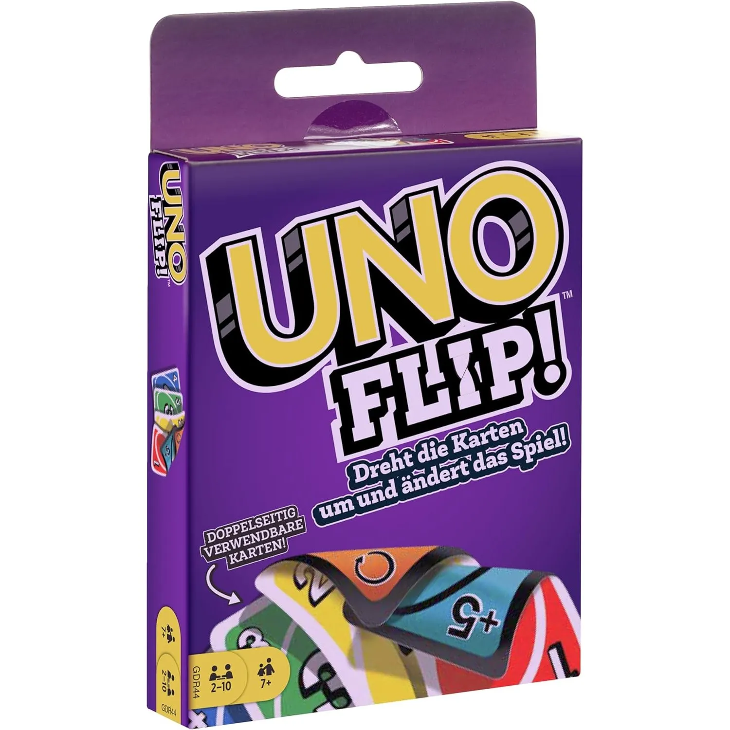 Mattel Games - UNO FLIP! Kartenspiel mit beidseitig bedruckten Karten, neuem Twist und spezieller FLIP-Karte, 2 - 10 Sp…