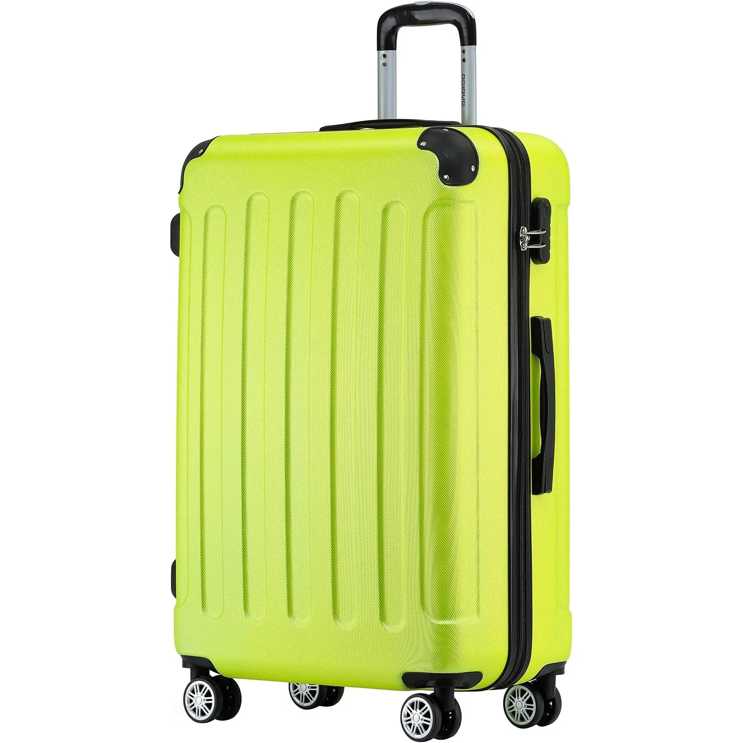 BEIBYE Zwillingsrollen Hardcase Reisekoffer Koffer Trolleys Hartschale in XL-L-M in 14 Farben (Grün, Mittler Koffer (66…