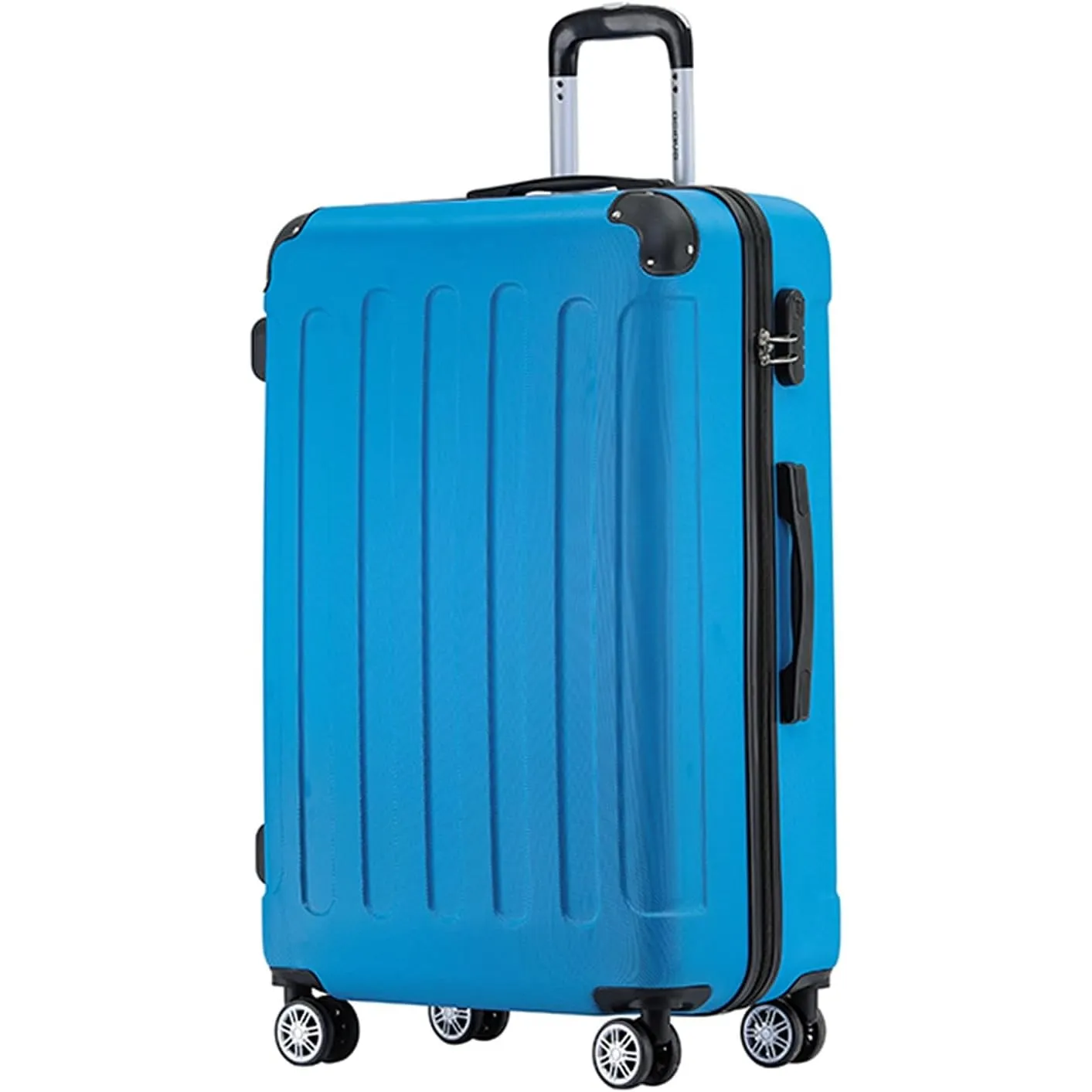 BEIBYE Zwillingsrollen Hardcase Reisekoffer Koffer Trolleys Hartschale in XL-L-M in 14 Farben (Türkis, Mittler Koffer (…