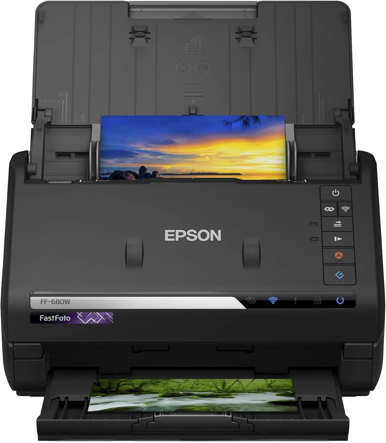 Epson FastFoto FF-680W Scanner (Scans 10 x 15 Photos in one Second, up to DIN A4, Double-Sided Scan, Automatic Alignmen…