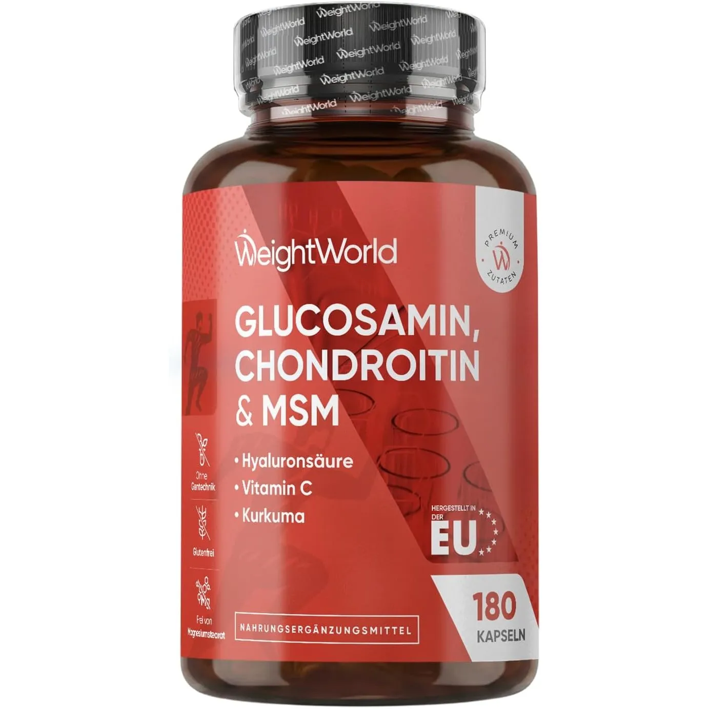 WeightWorld Glucosamin Chondroitin & MSM - 180 Stück - Täglich 1-2 Kapseln