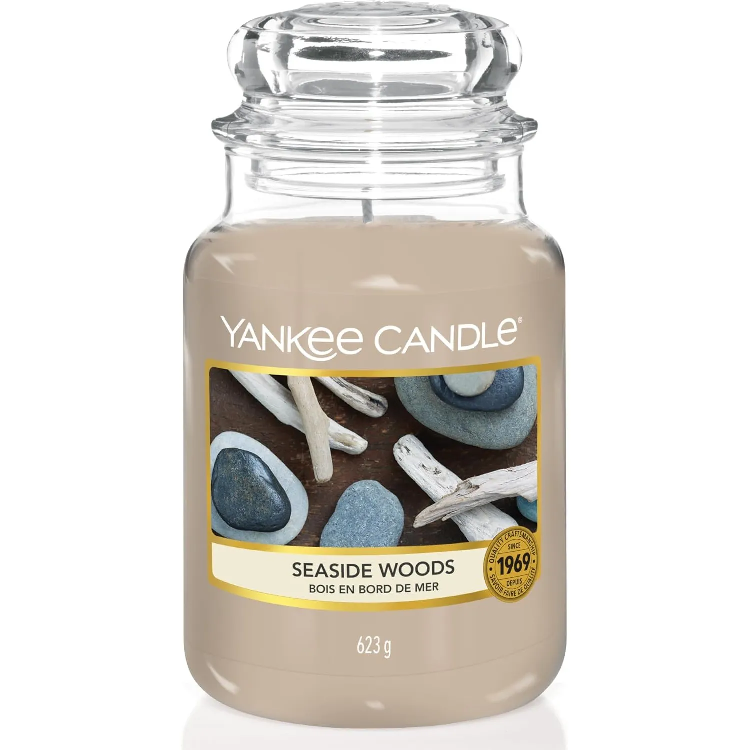 Yankee Candle Duftkerze im Glas (groß) | Seaside Woods | Brenndauer bis zu 150 Stunden | Perfekte Geschenke für Frauen