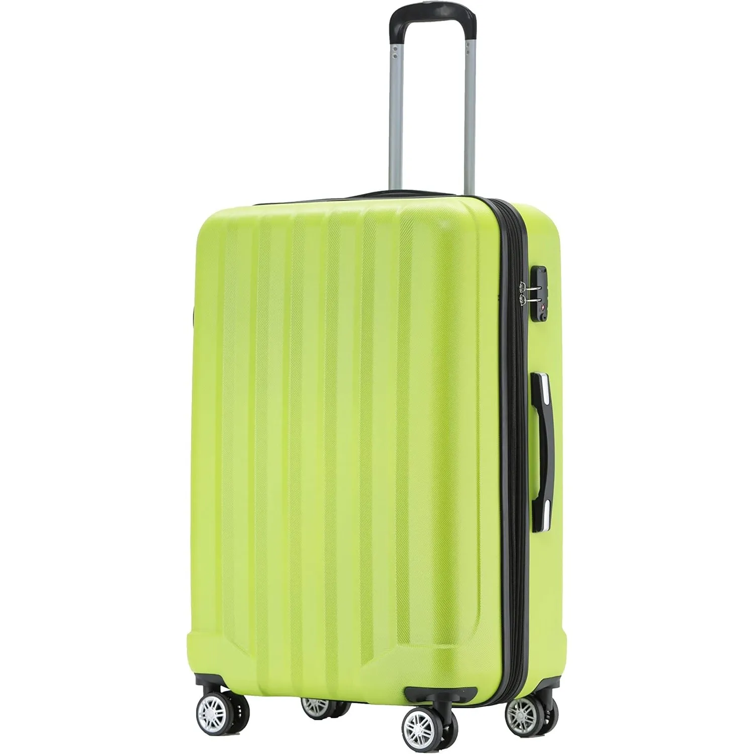 BEIBYE TSA-Schloß 2080 Gepäck Zwillingsrollen Reisekoffer Koffer Trolley Hartschale Dehnungsfuge (Green, L)