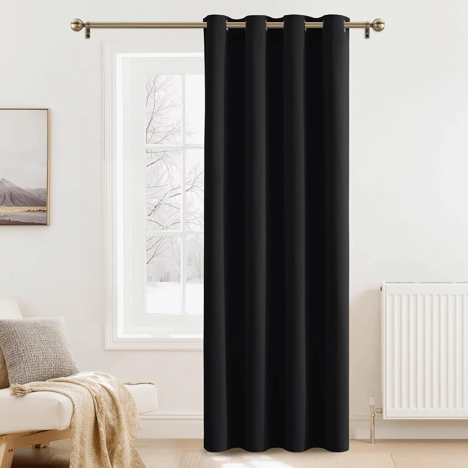 PONY DANCE Türvorhang Kälteschutz Schlafzimmer Ösenschal H240 x B140 cm