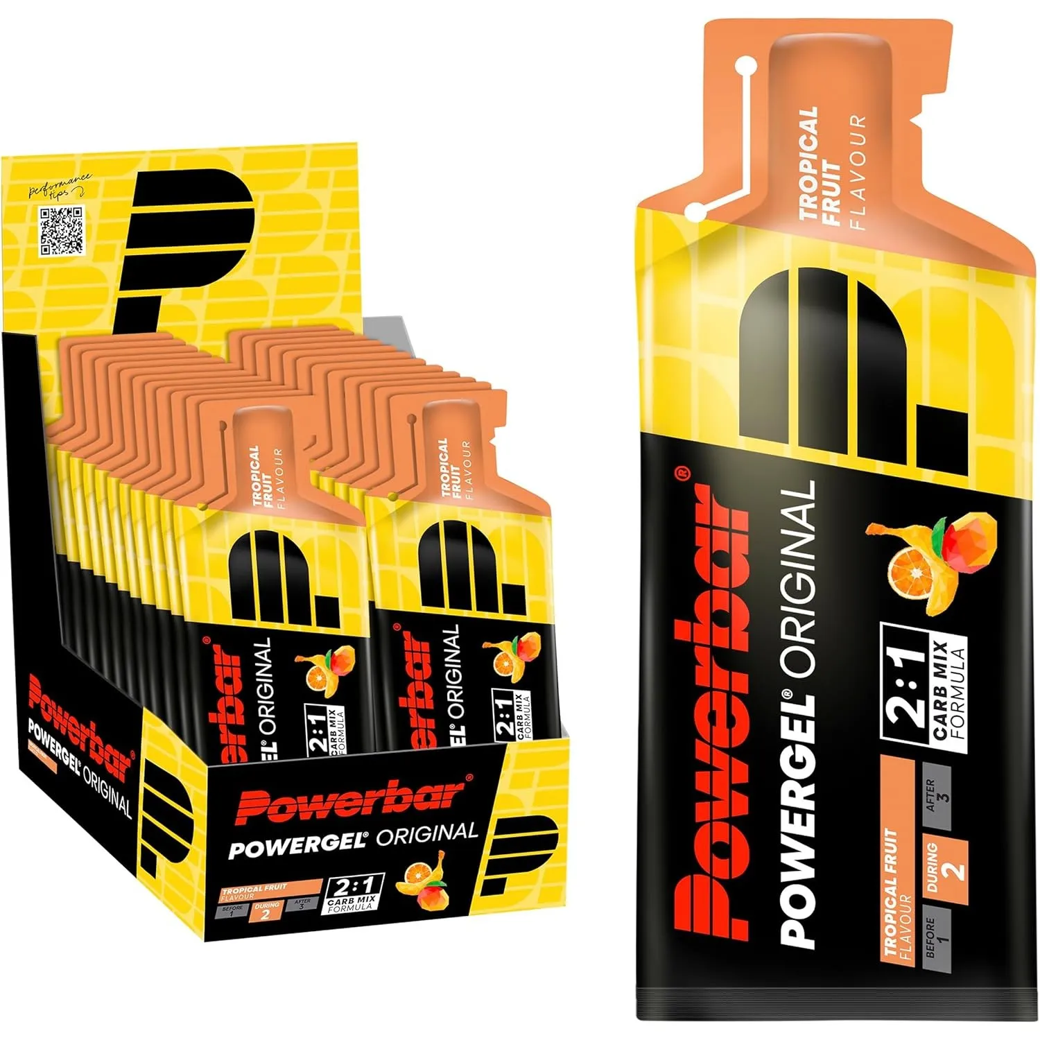 Powerbar PowerGel (24x41g) Tropical Fruit - Energie & Ausdauer - Energie-Gel