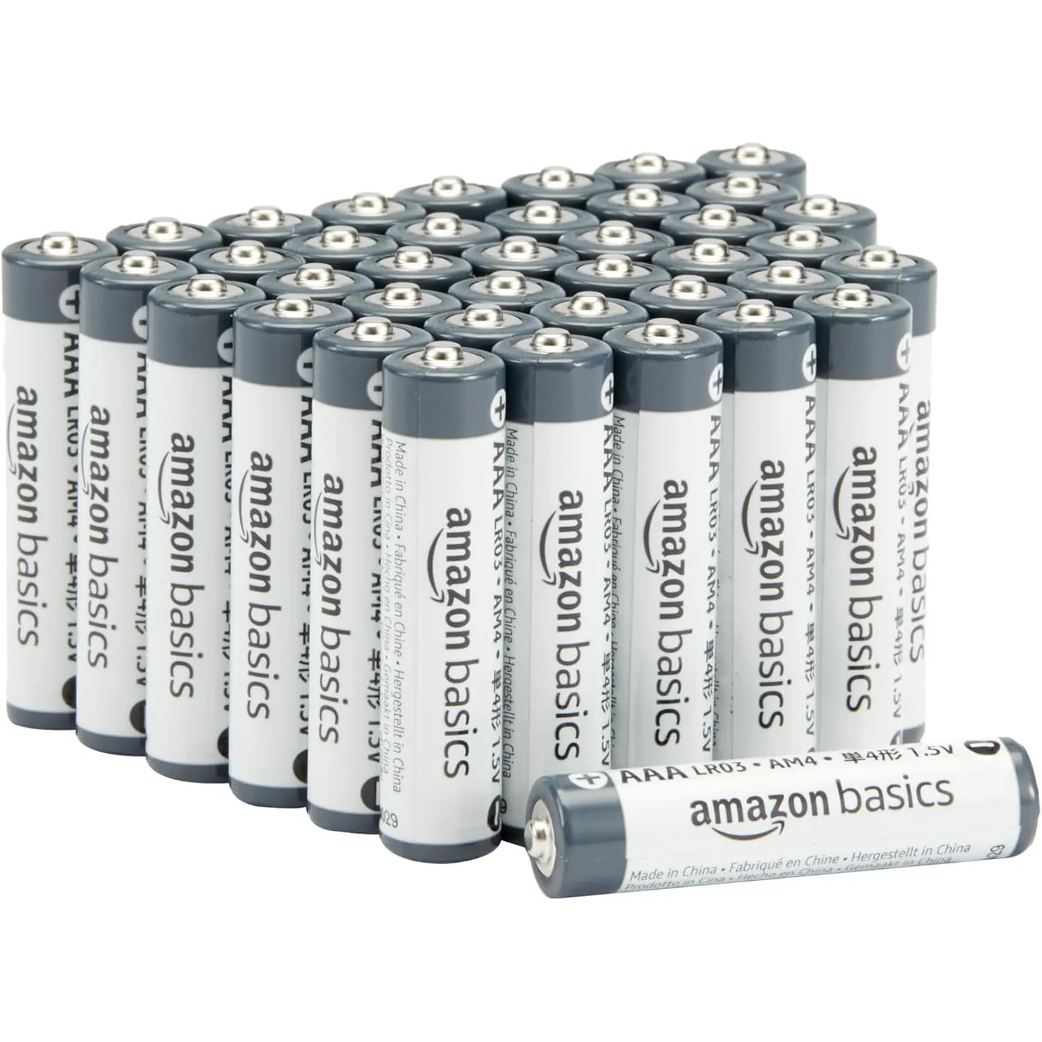 Amazon Basics AAA-Alkali-Batterien, 1,5 V, 5 Jahre lagerfähig, 40 Stück