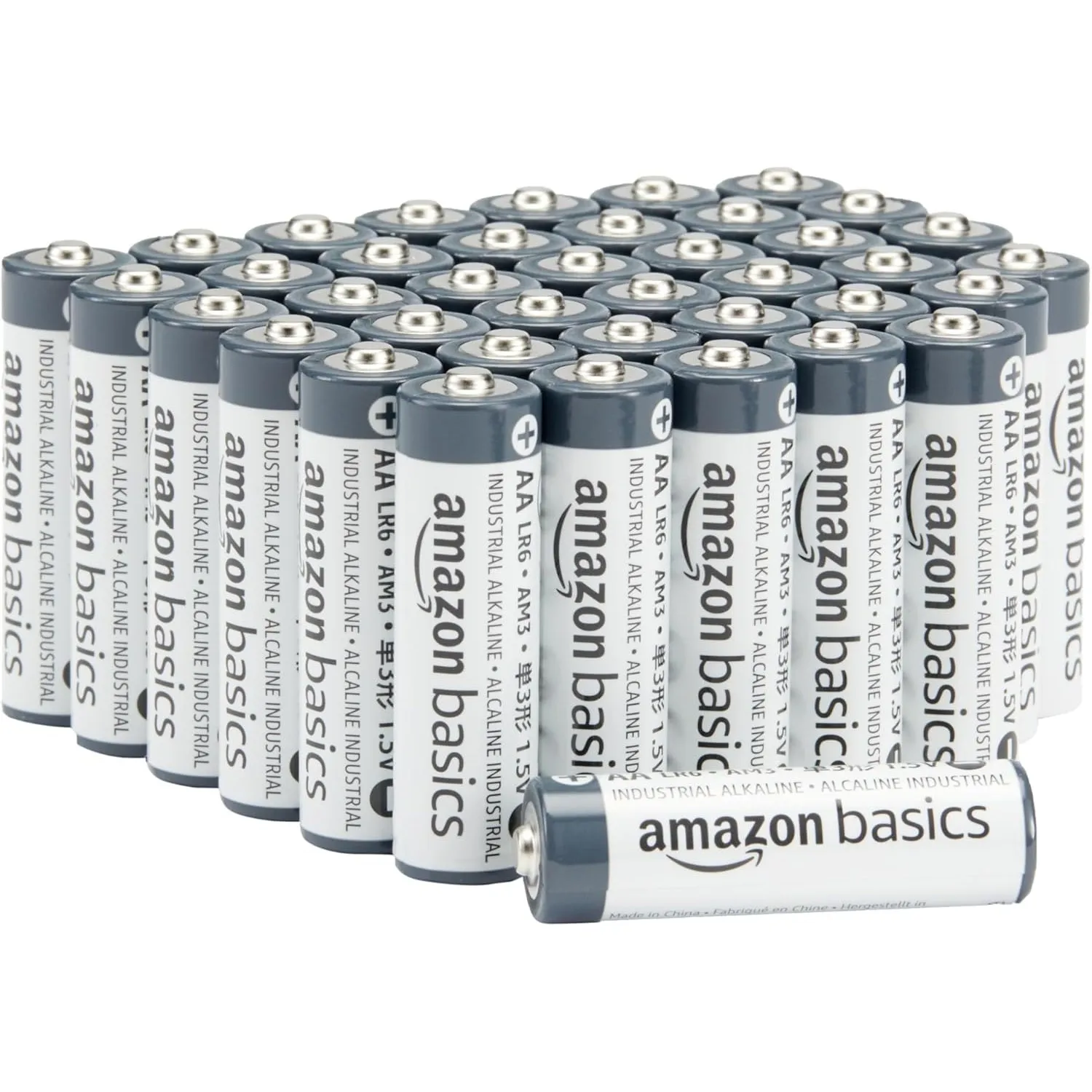 Amazon Basics AA- Alkali-Batterien, 1,5 V, 5 Jahre lagerfähig, 40 Stück