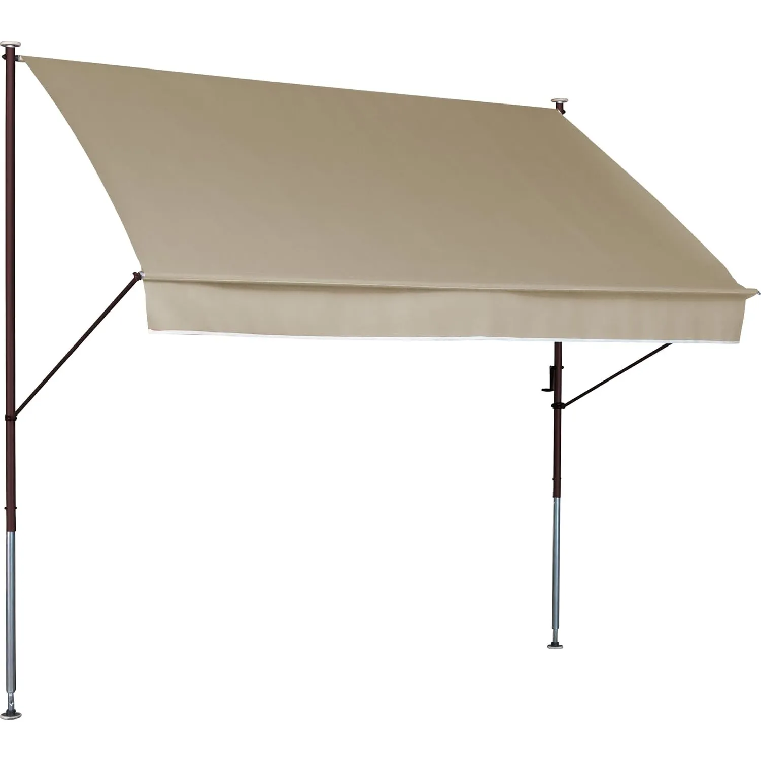 ANGERER Klemmmarkise Style Natur, 250 cm | Markise für Sonnenschutz, Montage ohne Bohren, ideale Balkonmarkise für Miet…