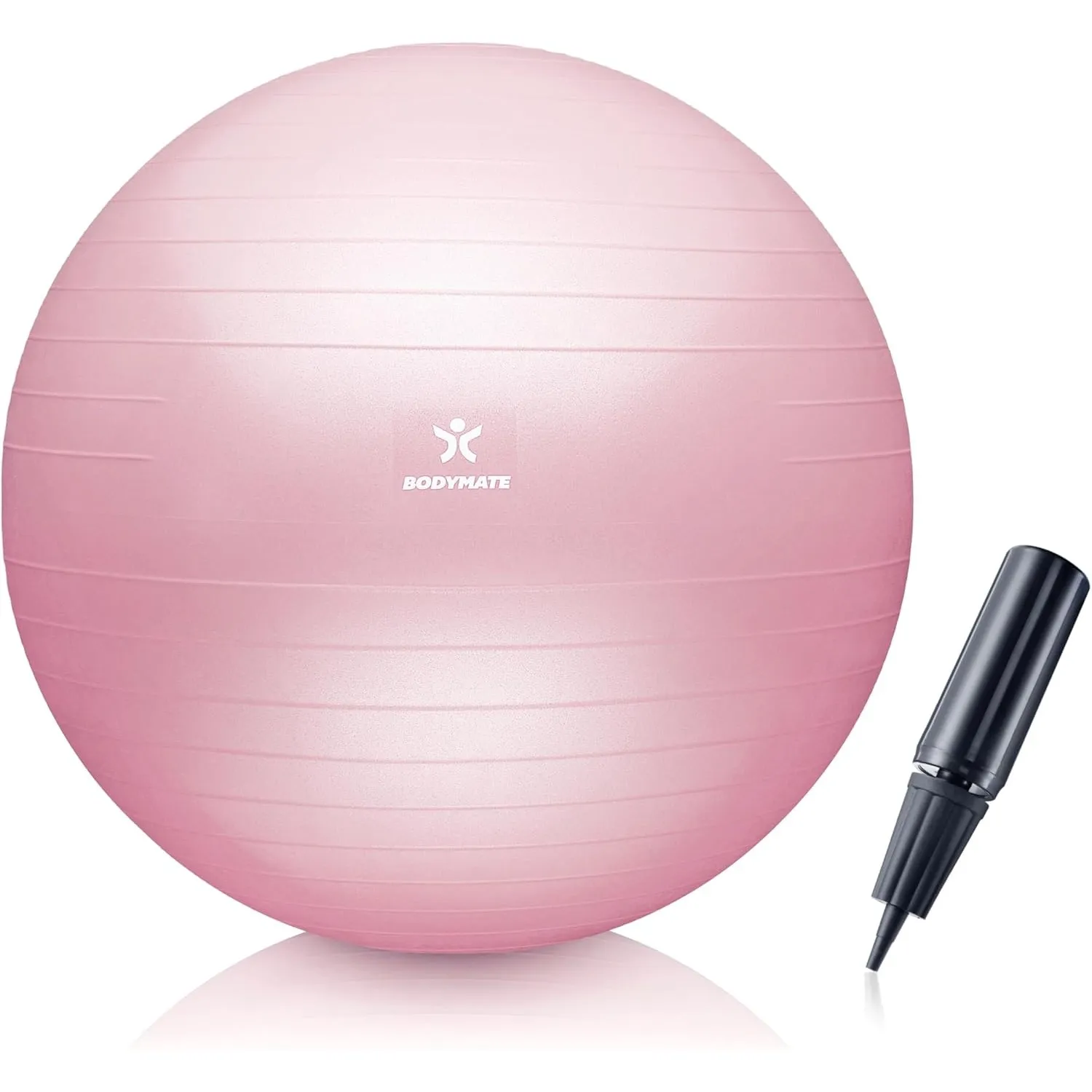 BODYMATE Gymnastikball Sitzball Trainingsball mit GRATIS E-Book inkl. Luft-Pumpe, Ball für Fitness, Yoga, Gymnastik, Co…