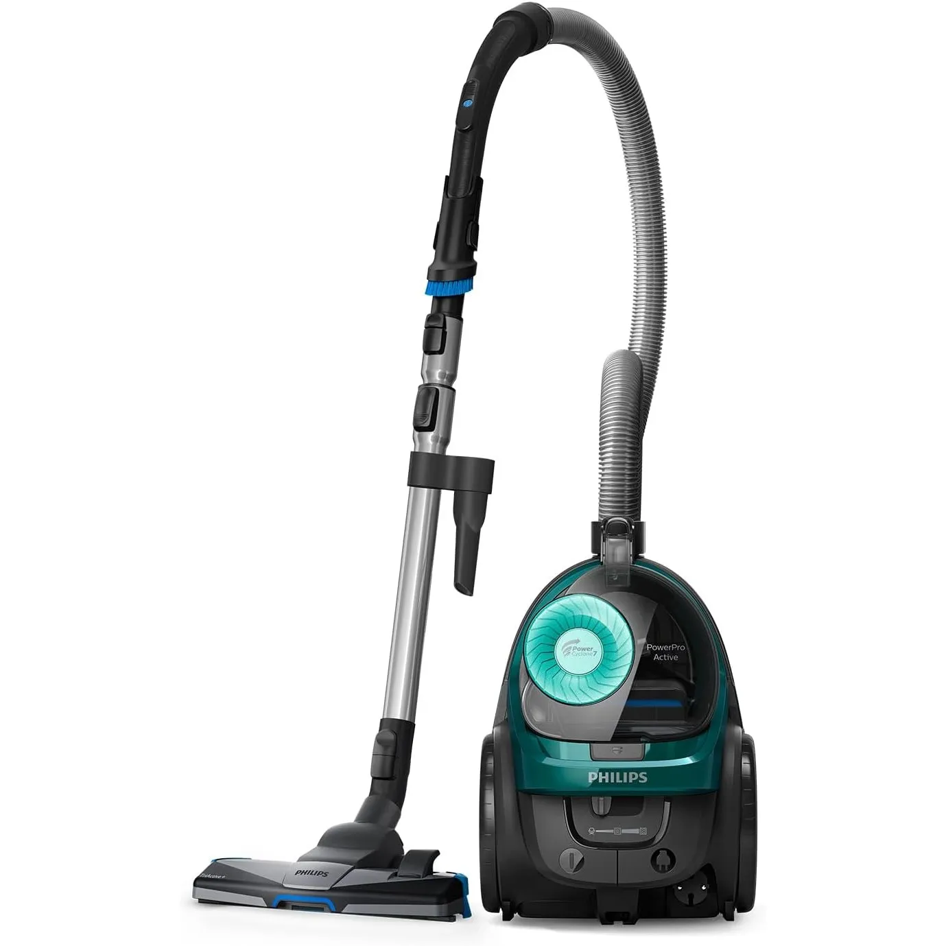 Philips FC9555/09 PowerPro Active beutelloser Staubsauger (650 W, 1,5 L Staubvolumen, inkl. Mini-Turbo-Saugbürste, Hart…