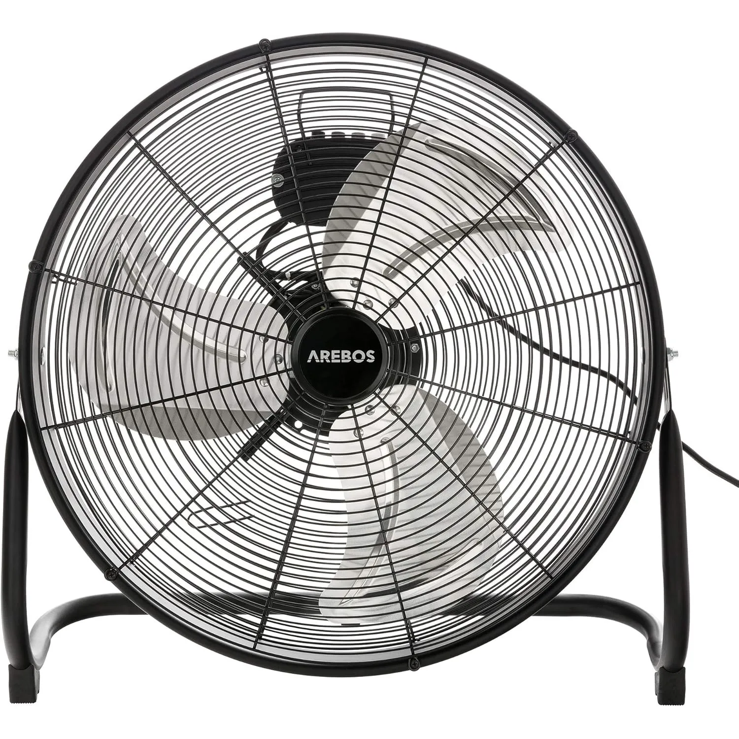 Arebos Bodenventilator Ø50 cm | Windmaschine | Ventilator | 3 Geschwindigkeitsstufen | hoher Luftdurchsatz | 100° einst…