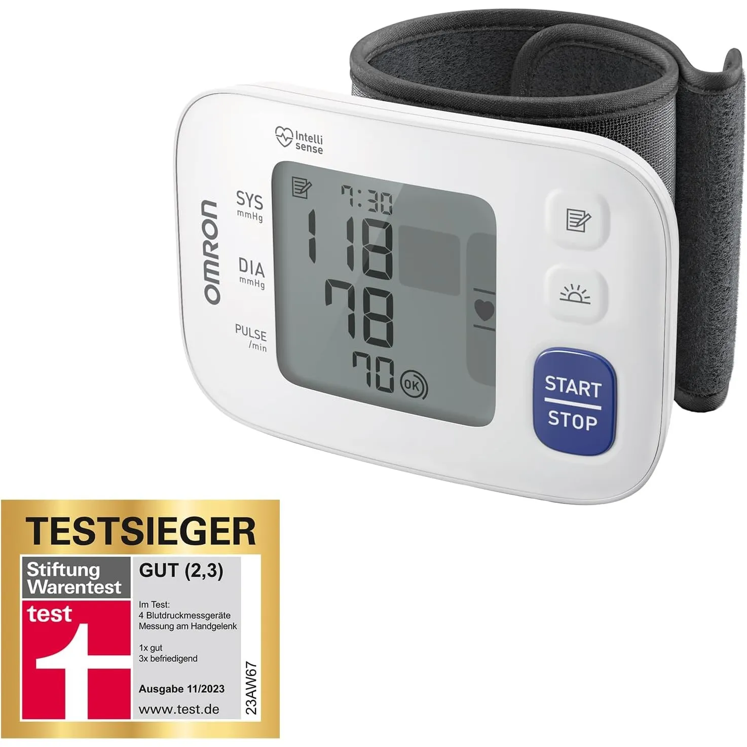 OMRON RS4 Blutdruckmessgerät Testsieger Stiftung Warentest 11/2023