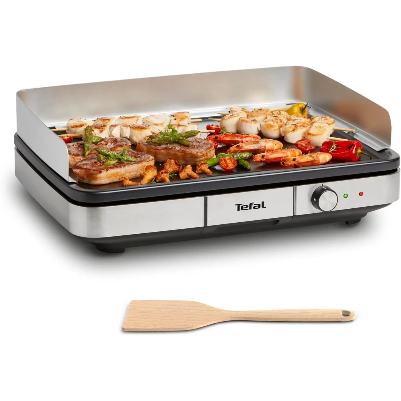 Tefal Maxi Plancha Elektro-Tischgrill CB690D, Extra groß, Antihaft Teppanyaki Platte, Leichte Reinigung, Innen und auße…