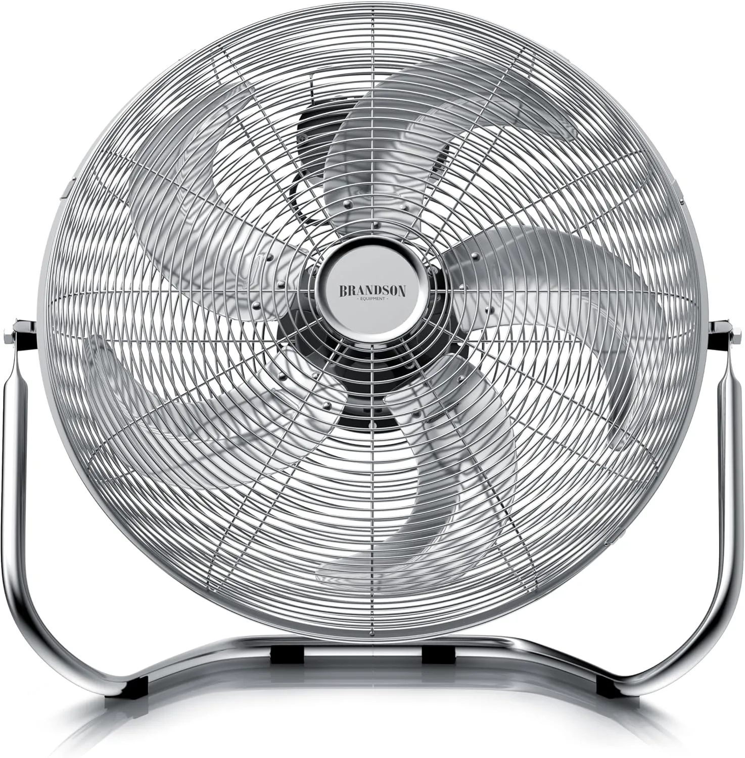Brandson - Windmaschine Retro Stil 120 Watt - Ventilator in Chrom - Standventilator 45 cm - Bodenventilator - hoher Luf…