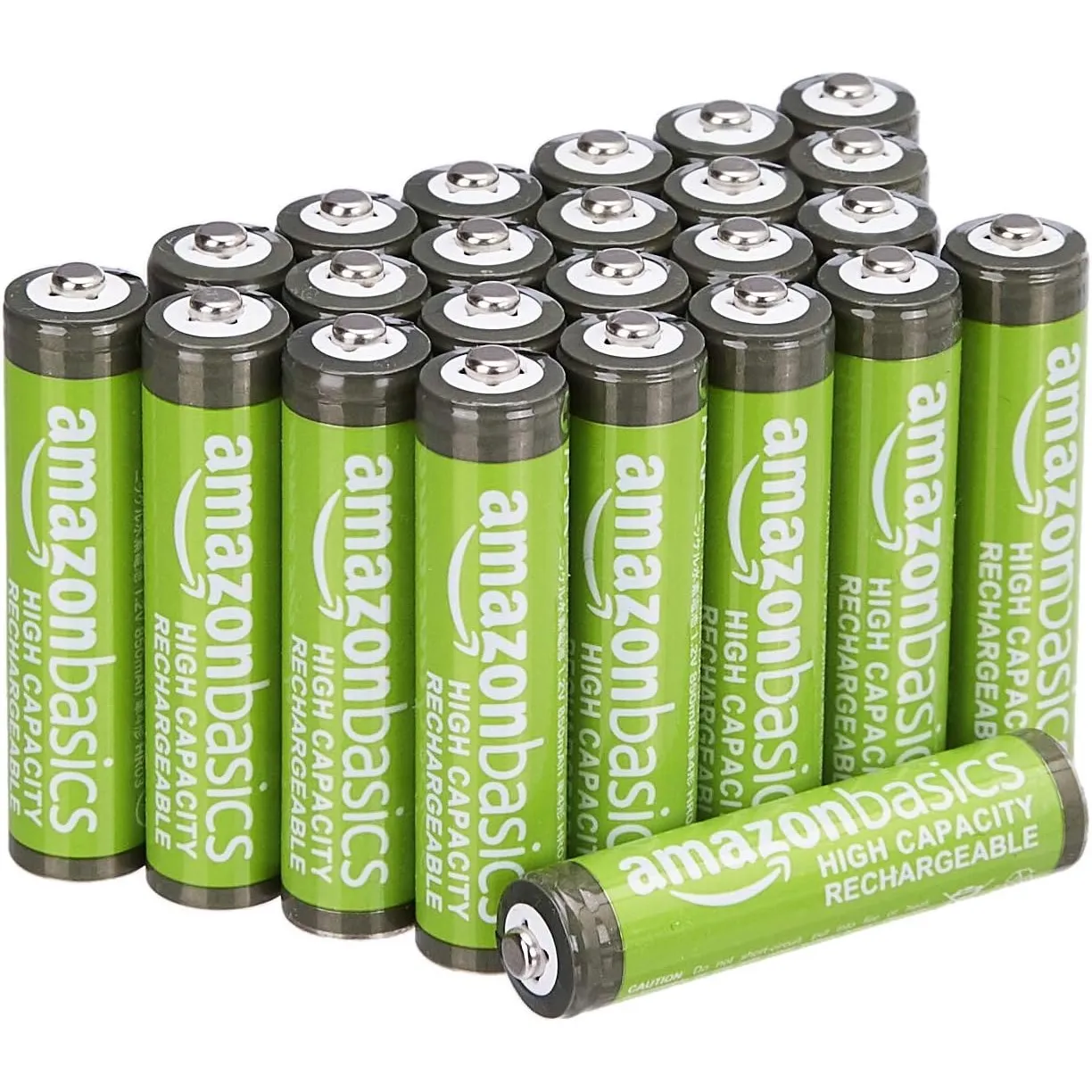 Amazon Basics 24er-Pack wiederaufladbare AAA-NiMH-Akkus mit hoher Kapazität, 850 mAh, 1,2 V, bis zu 500-mal aufladbar, …
