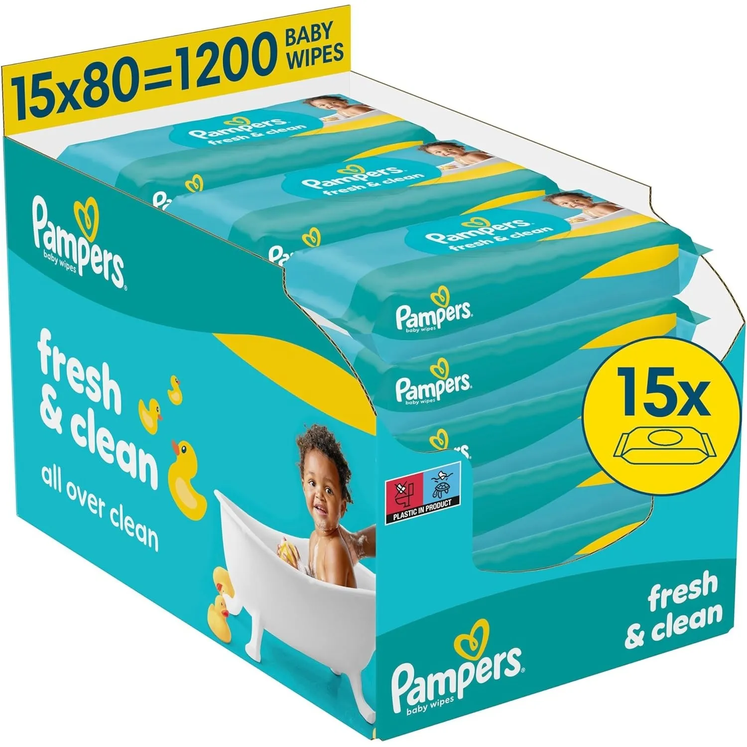 Pampers Feuchte Tücher Fresh Clean 15x - 1200 Stück