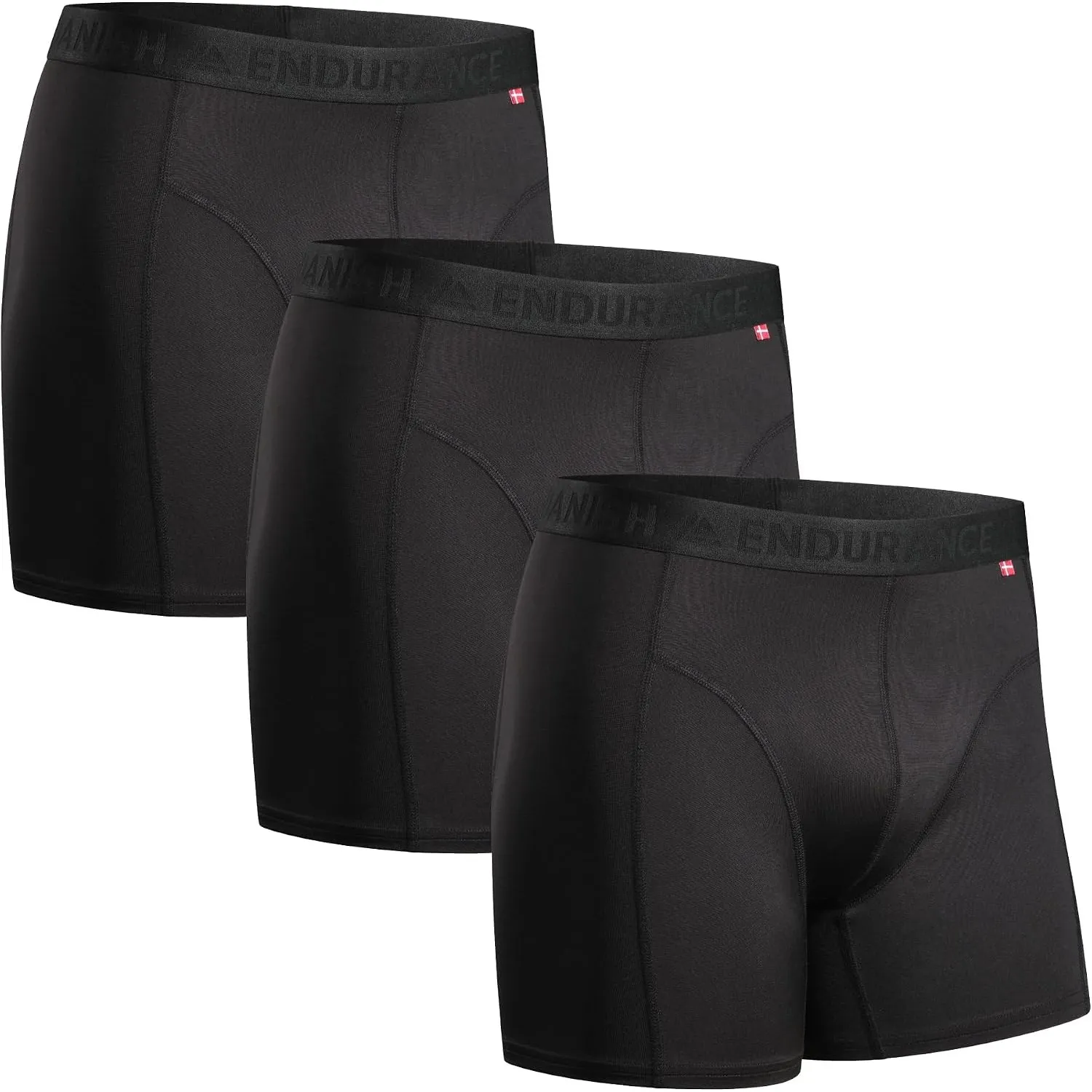 DANISH ENDURANCE 3er Pack Sport Boxershorts Herren, Regulär oder Lang | Funktionsunterwäsche, Elastisch & Atmungsaktiv,…