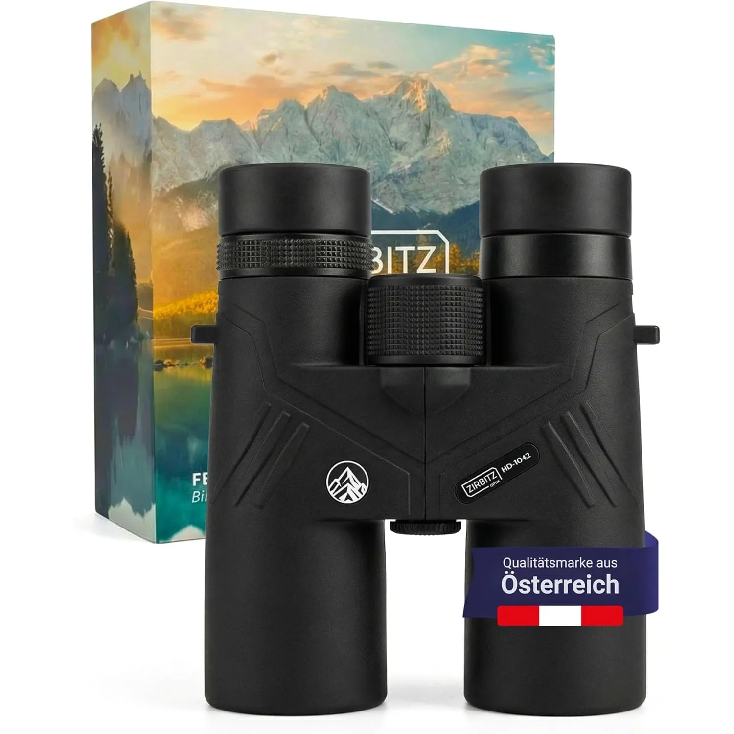 HD Fernglas 10x42 leistungsstark & IPX7-wasserdicht - Outdoorfernglas stufenlos einstellbar für Wandern, Reise, Jagd & …