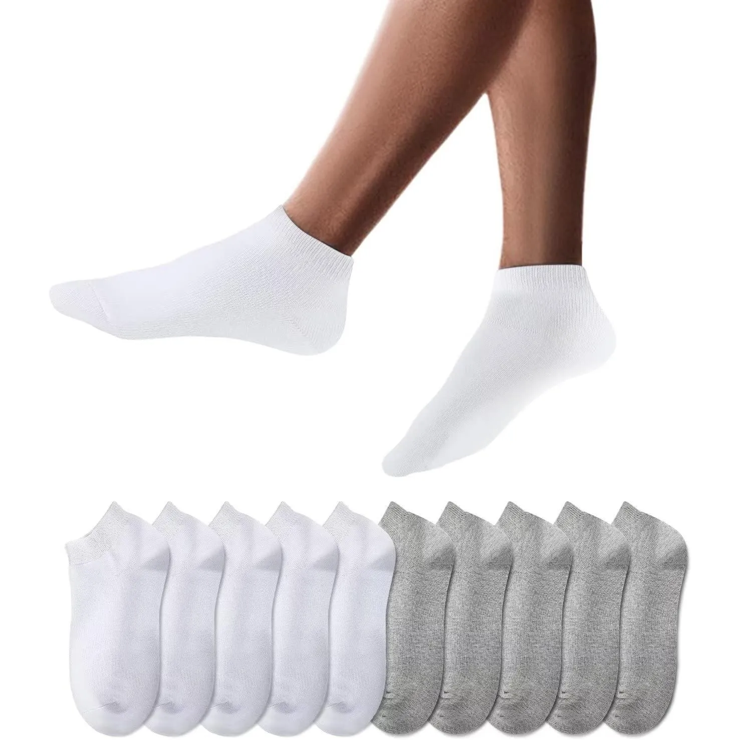 YouShow Sneaker Socken Herren Damen 10/20 Paar Kurzsocken Baumwolle