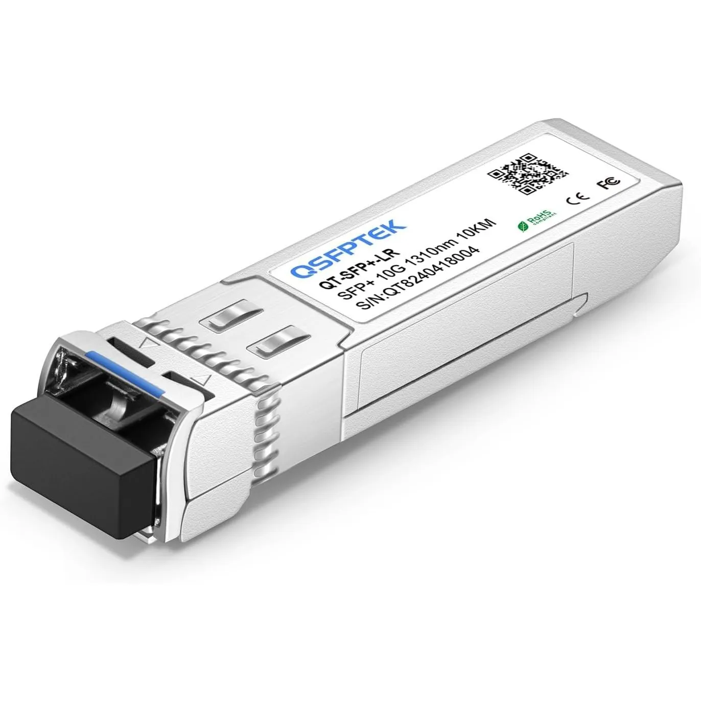 QSFPTEK 10GBASE-LR SFP+ Modul 1310nm 10km DDM LC Port, 10G SFP+ Transceiver Kompatibel für Cisco SFP-10G-LR, Ubiquiti U…