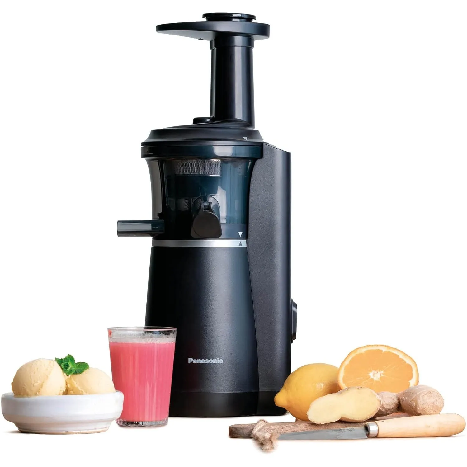 Panasonic Slow Juicer MJ-L501KXE elektrischer Obst- und Gemüse-Entsafter