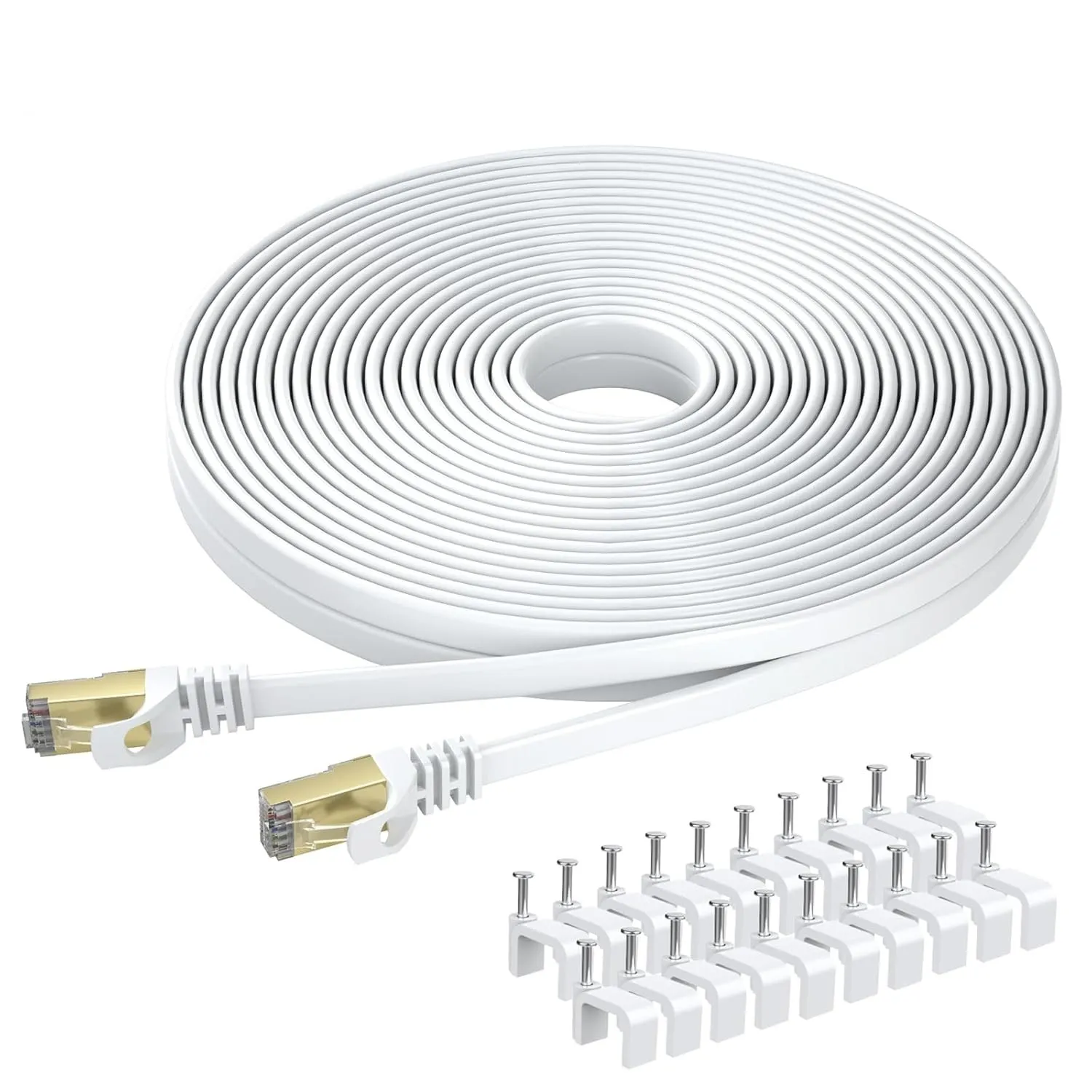 BUSOHE Cat 8 Ethernet-Kabel 10m, Hochgeschwindigkeits- Gigabit RJ45 LAN Netzwerkkabel, 40Gbps 2000Mhz Internet Patchkab…