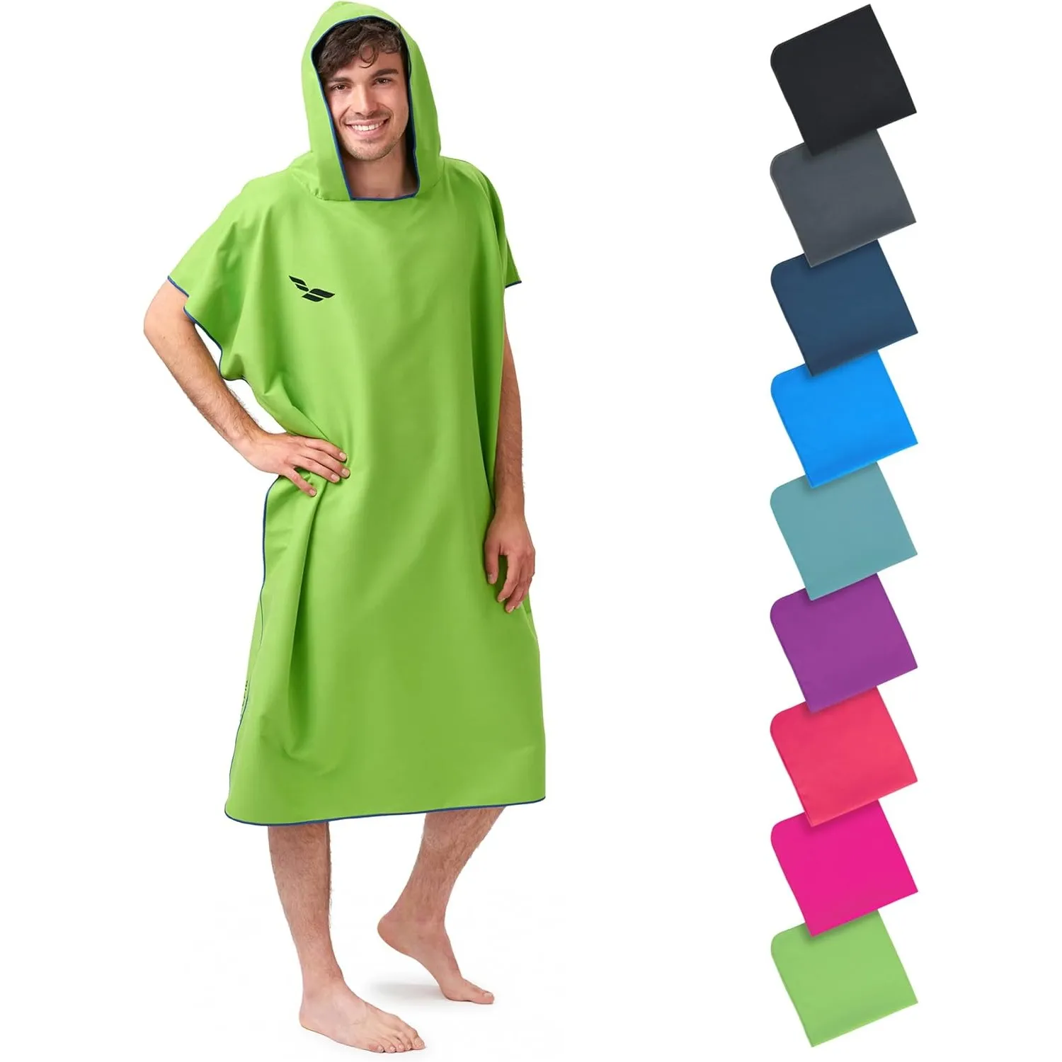 Fit-Flip Badeponcho aus Mikrofaser für Damen, Herren und Kinder | schnelltrocknend, kompakt und ultraleicht, Strandponc…