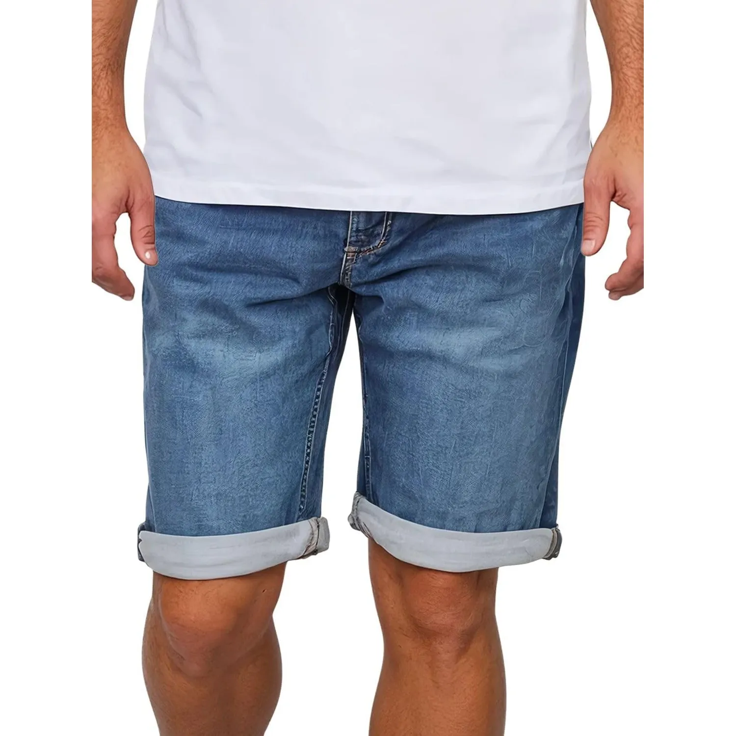 MUSTANG Jeans Shorts Herren Stretch Kurz Regular Fit Chicago Real X Kurze Hosen Sommer Denim Einfarbig Blau Grau Schwar…