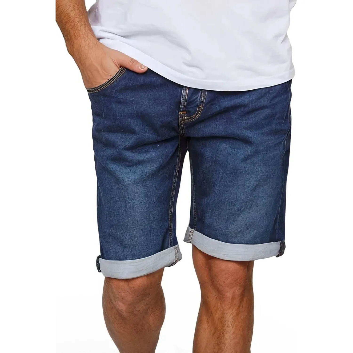 MUSTANG Jeans Shorts Herren Stretch Kurz Regular Fit Chicago Real X Kurze Hosen Sommer Denim Einfarbig Blau Grau Schwar…