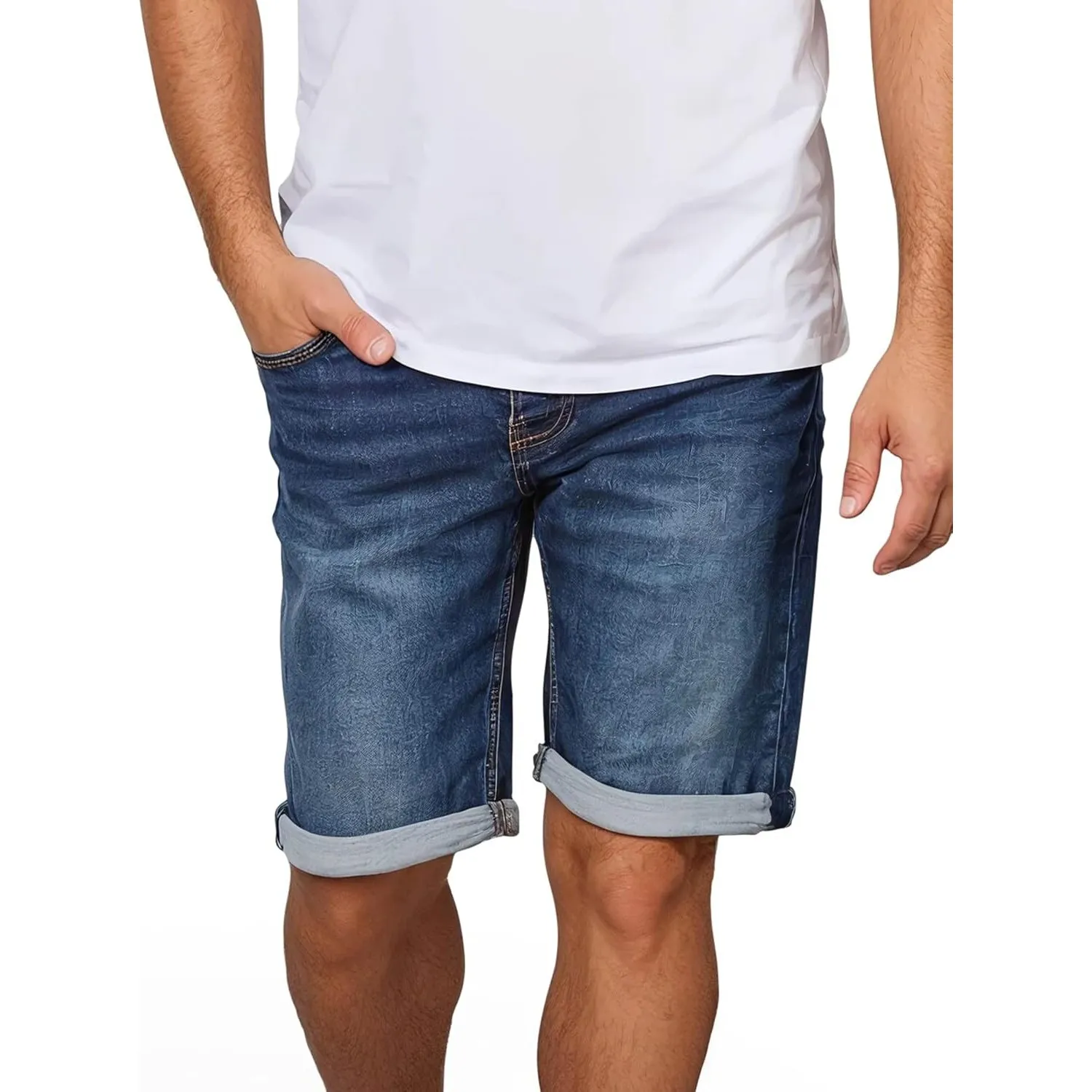 MUSTANG Jeans Shorts Herren Stretch Kurz Regular Fit Chicago Real X Kurze Hosen Sommer Denim Einfarbig Blau Grau Schwar…