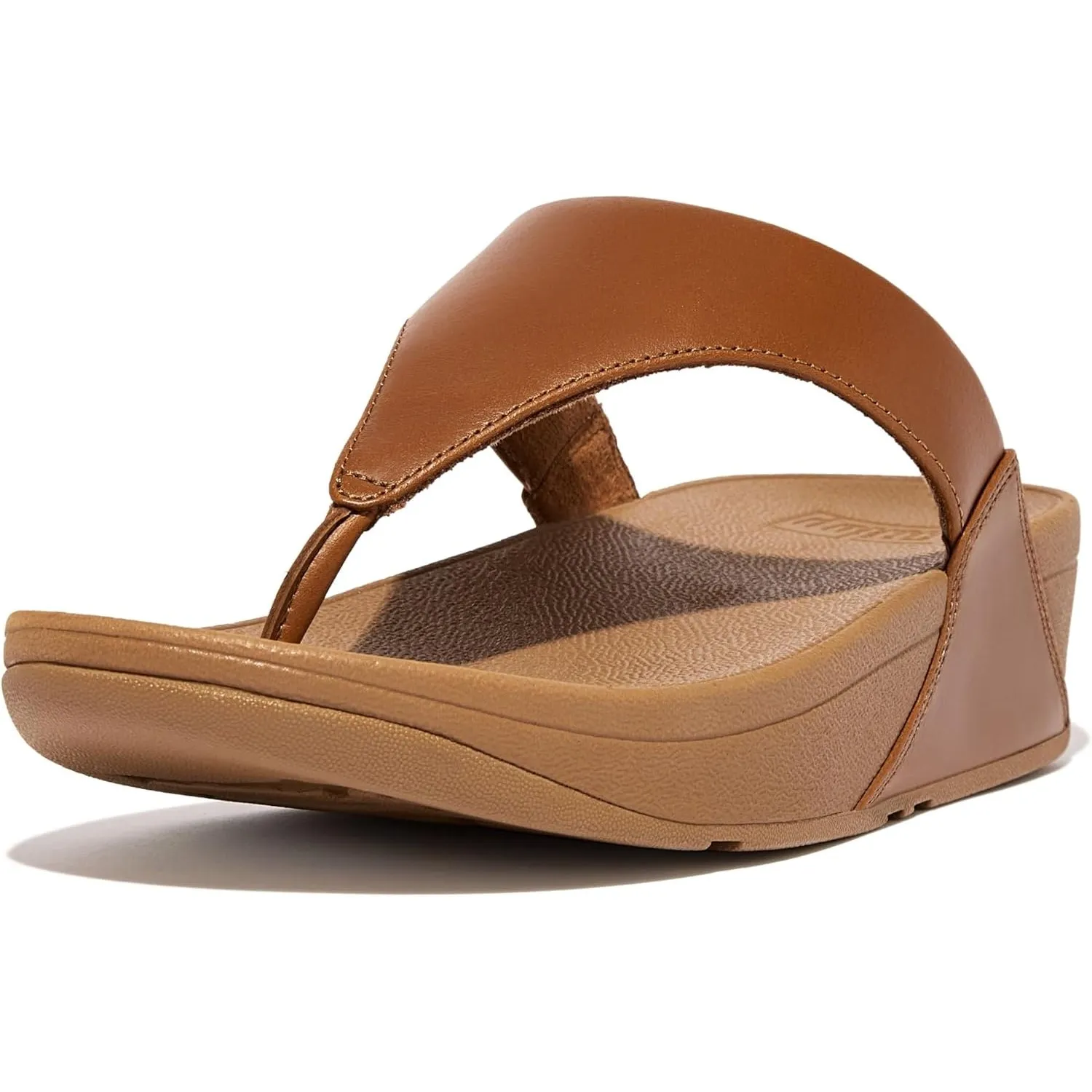 Fitflop Women's Lulu Leather Flip Flops, Toe-Post Sandals, Comfortable with Natural Arch Support - Light Tan - 5 UK