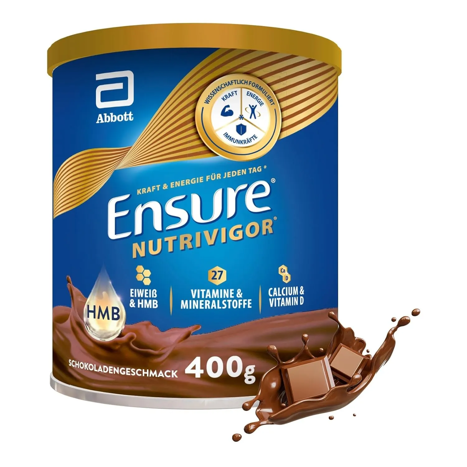 Ensure NutriVigor Schoko 400g Nahrungsergänzungsshake: Proteine, 27 Vitamine & Mineralstoffe, Vitamin C, Vitamin D, Zin…